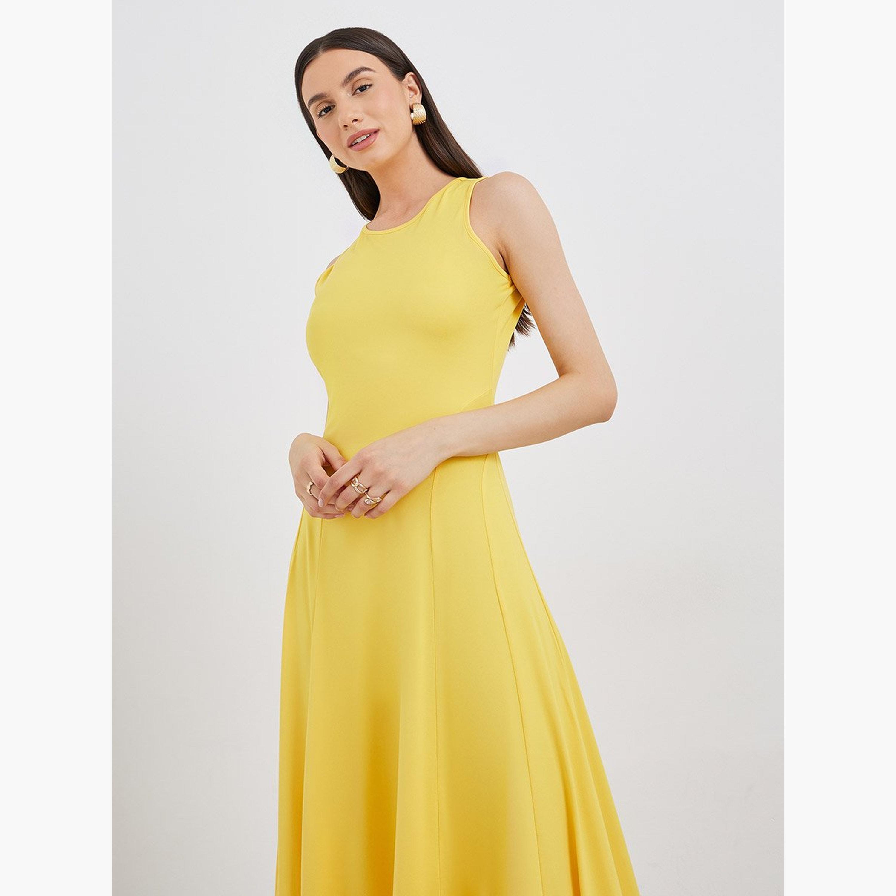 Take Two Solid Knitted Sleeveless A-Line Midi Dress-women-clothing-dresses-image-3