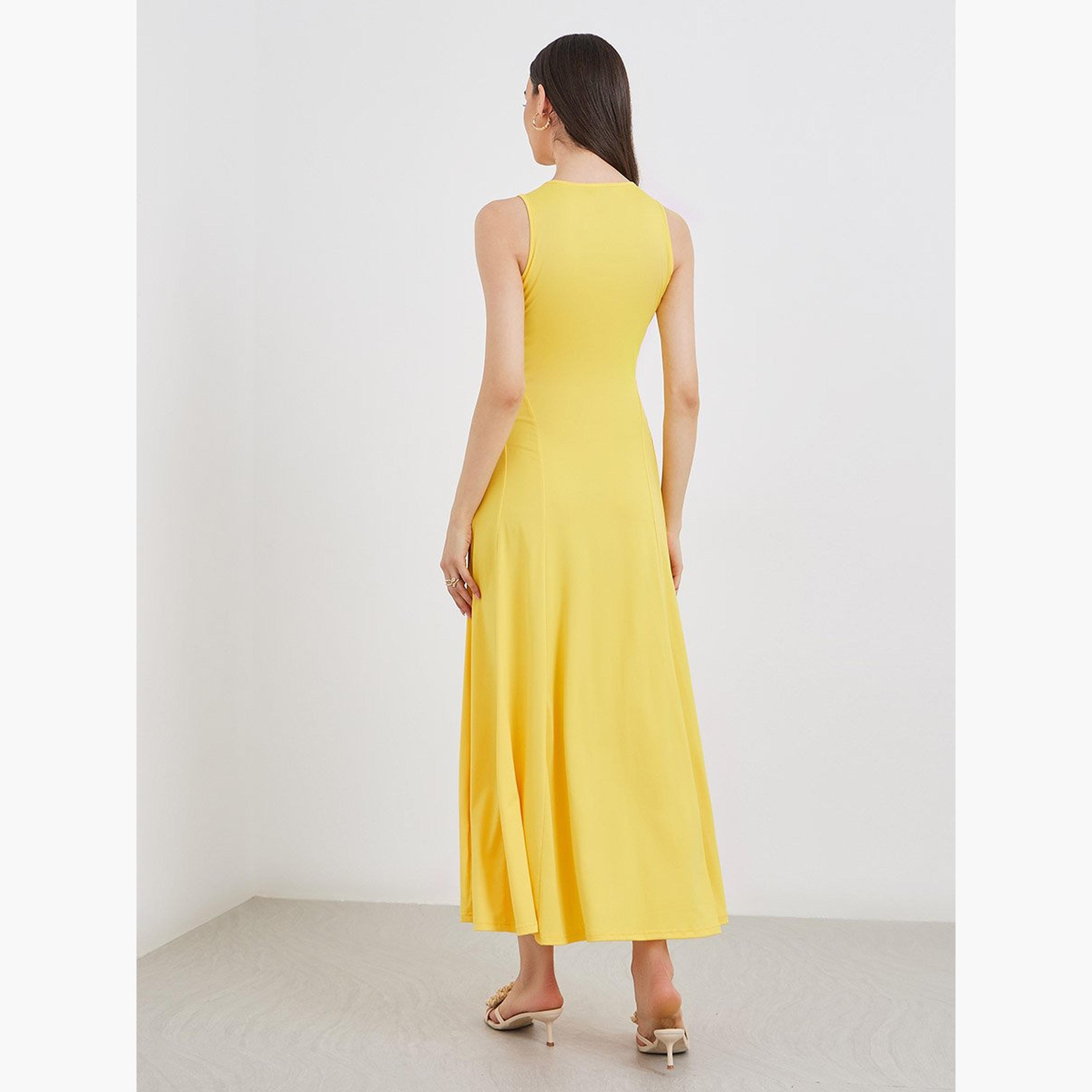 Take Two Solid Knitted Sleeveless A-Line Midi Dress-women-clothing-dresses-image-5