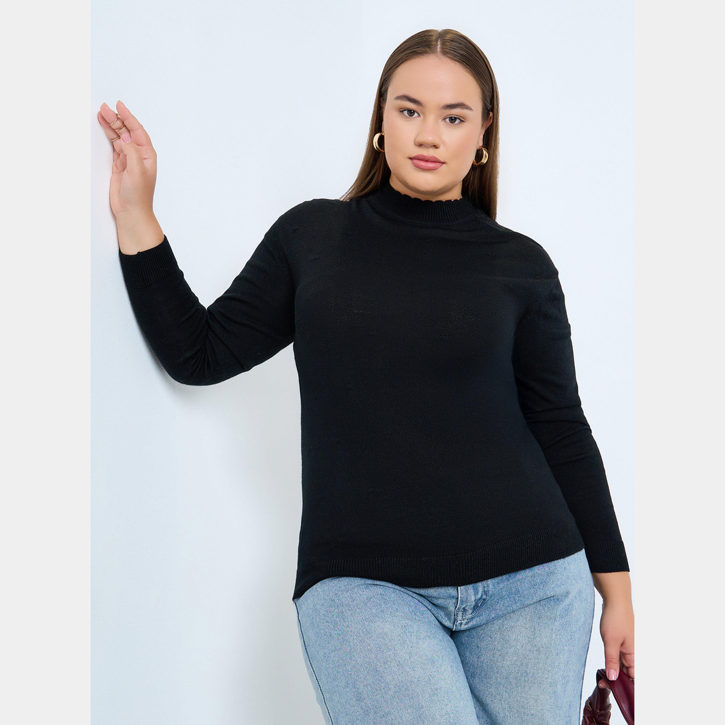 Styli Plus Size Slim Fit High Neck Sweater-women-clothing-cardigansandjumpers-jumpers-image-1