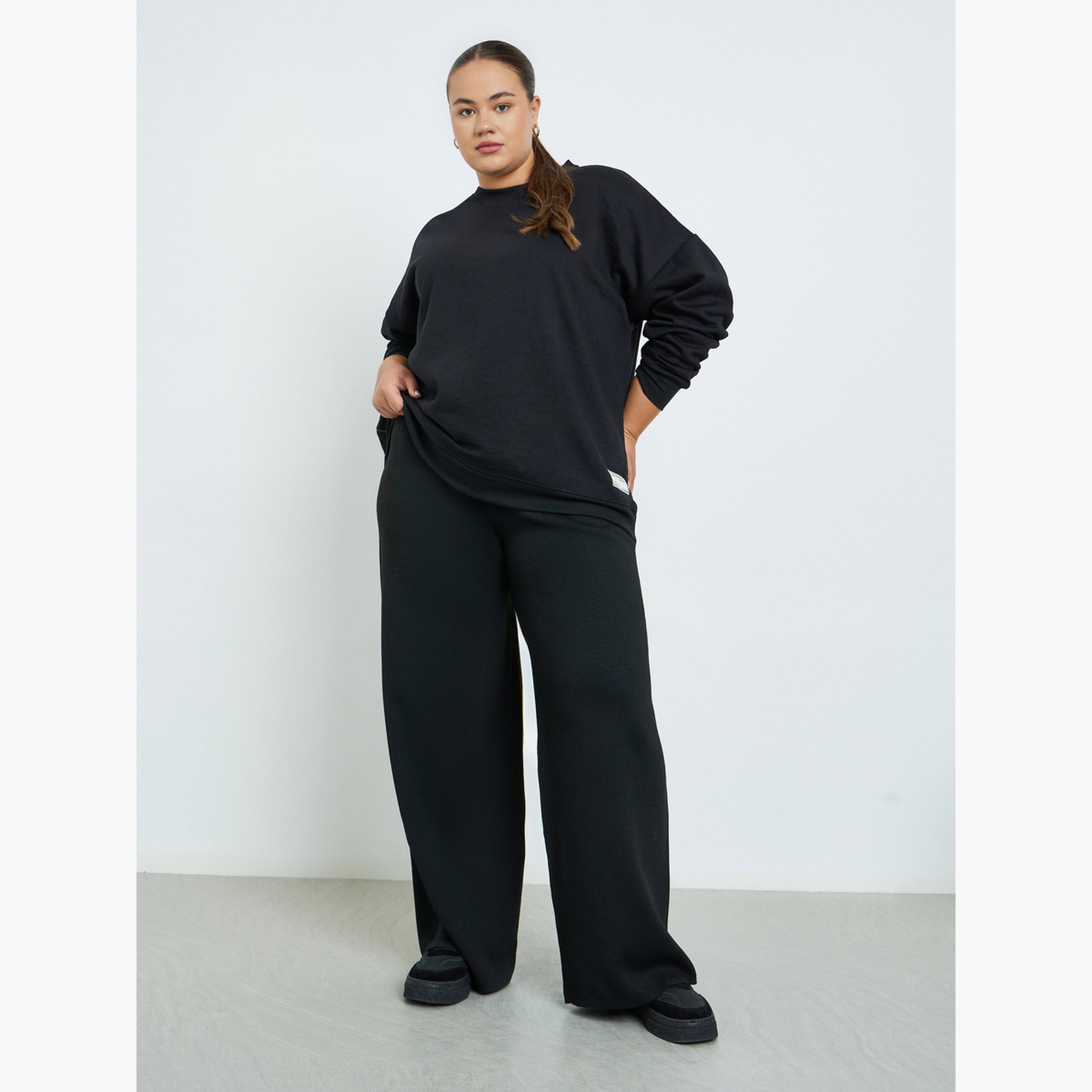 ستايلي - سويت شيرت طويل مقاس كبير اوفر سايز -women-winterwear-hoodiesandsweatshirts-sweatshirts-image-2
