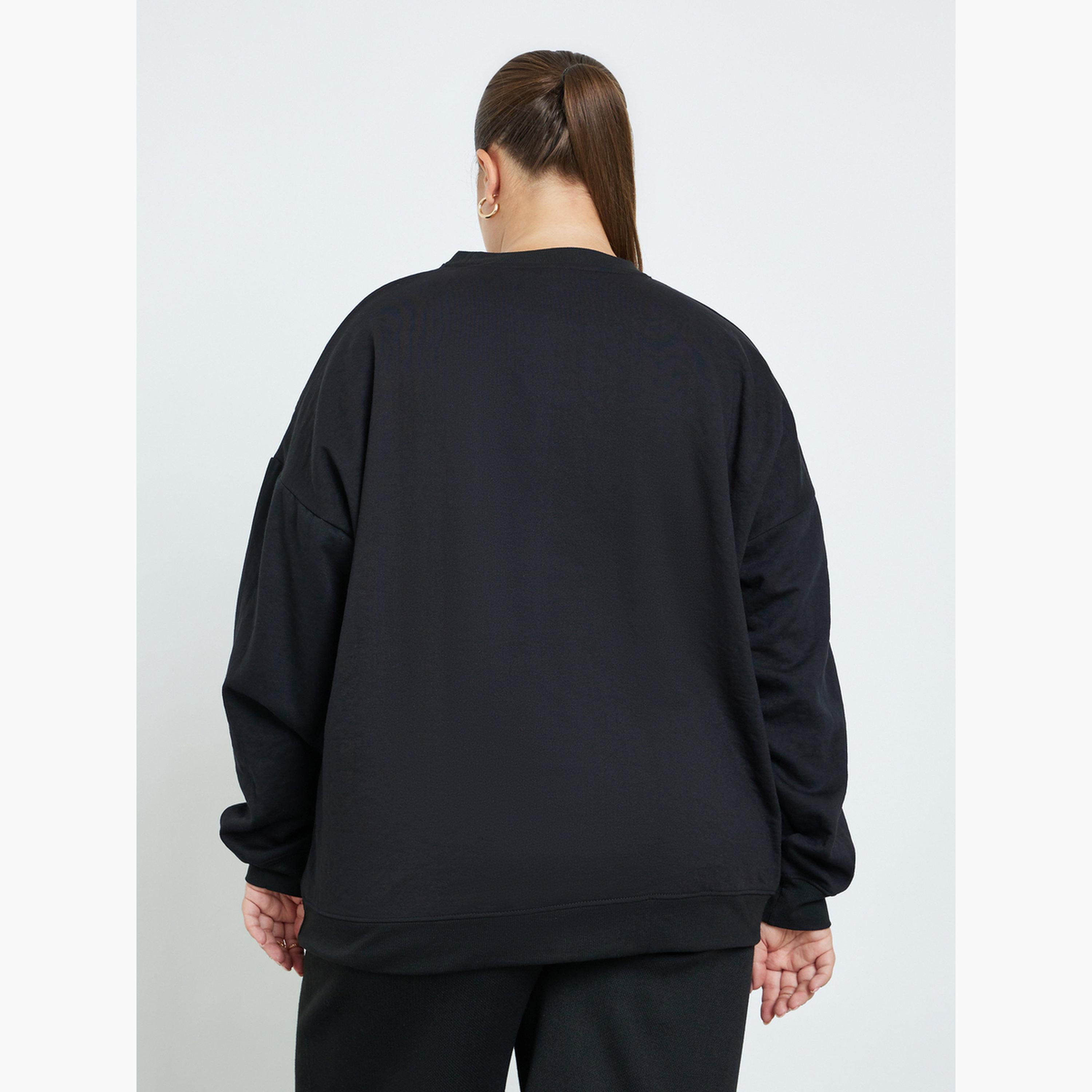 ستايلي - سويت شيرت طويل مقاس كبير اوفر سايز -women-winterwear-hoodiesandsweatshirts-sweatshirts-image-5