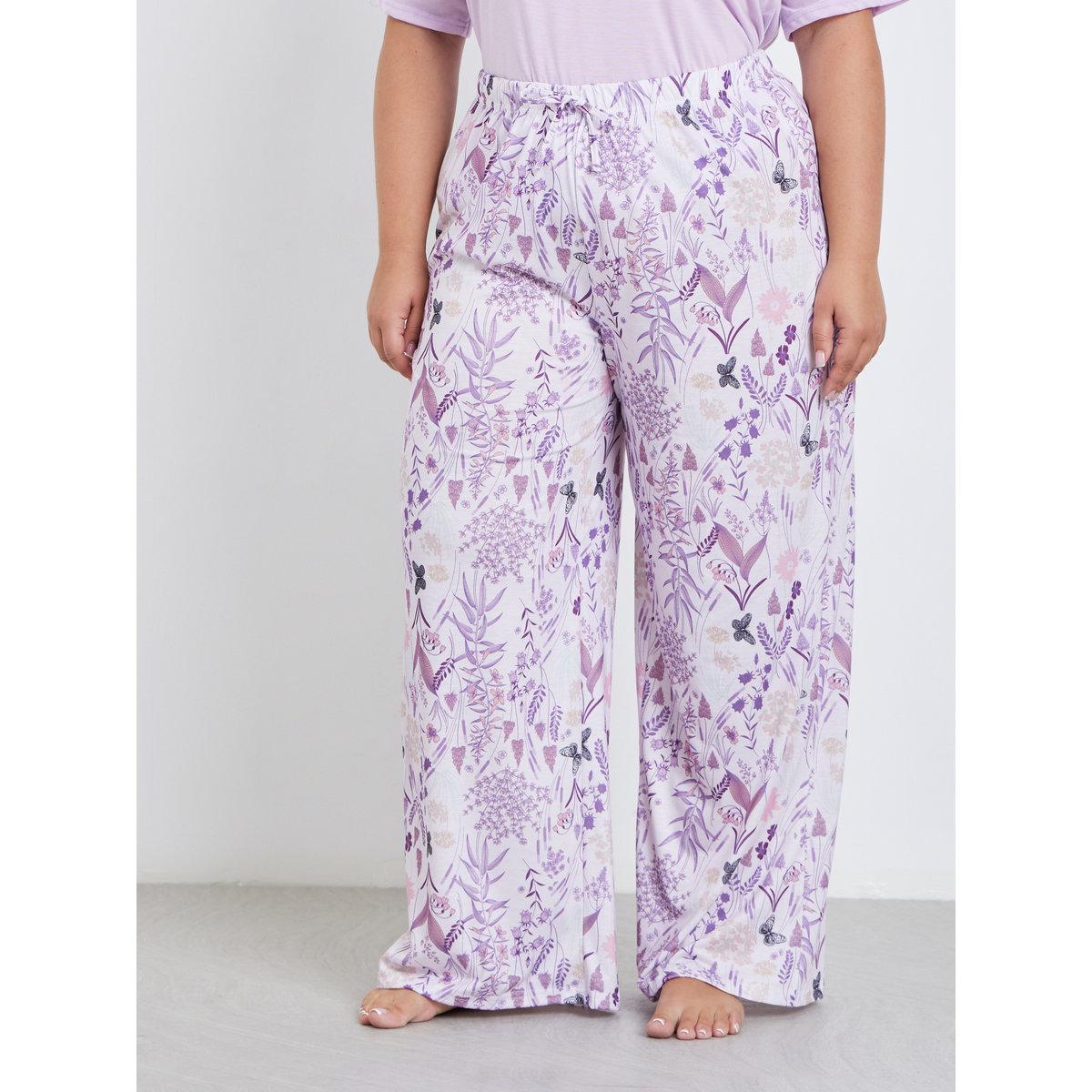 طقم من بنطال بيجاما وتيشيرت بمقاس كبير-women-clothing-nightwear-pyjamas-longsets-image-4