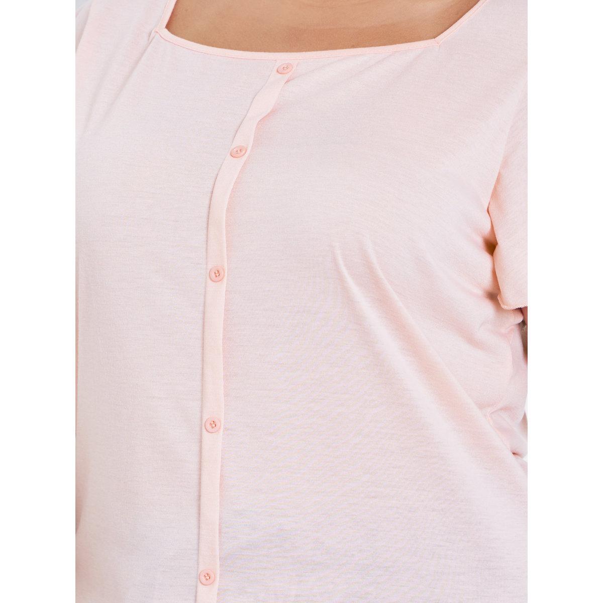 Styli Plus Square Neck Lettuce Hem Top and Paisley Print Pyjama Set-women-clothing-nightwear-pyjamas-longsets-image-4