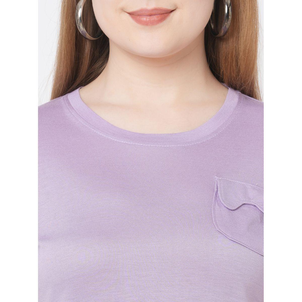 تيشيرت بأكمام قصيرة وتفاصيل جيب-women-clothing-tshirts-image-4