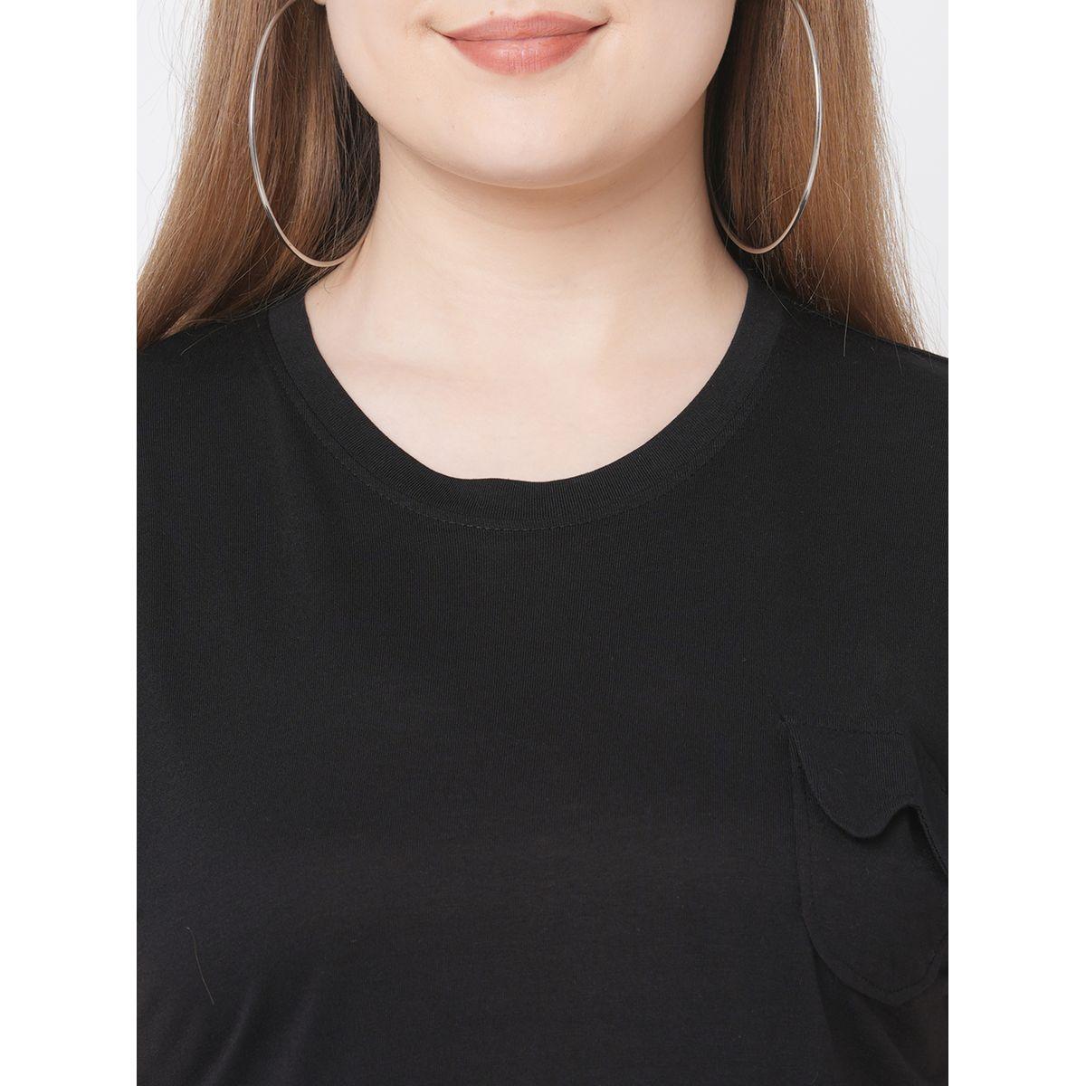 تيشيرت بأكمام قصيرة وتفاصيل جيب-women-clothing-tshirts-image-4