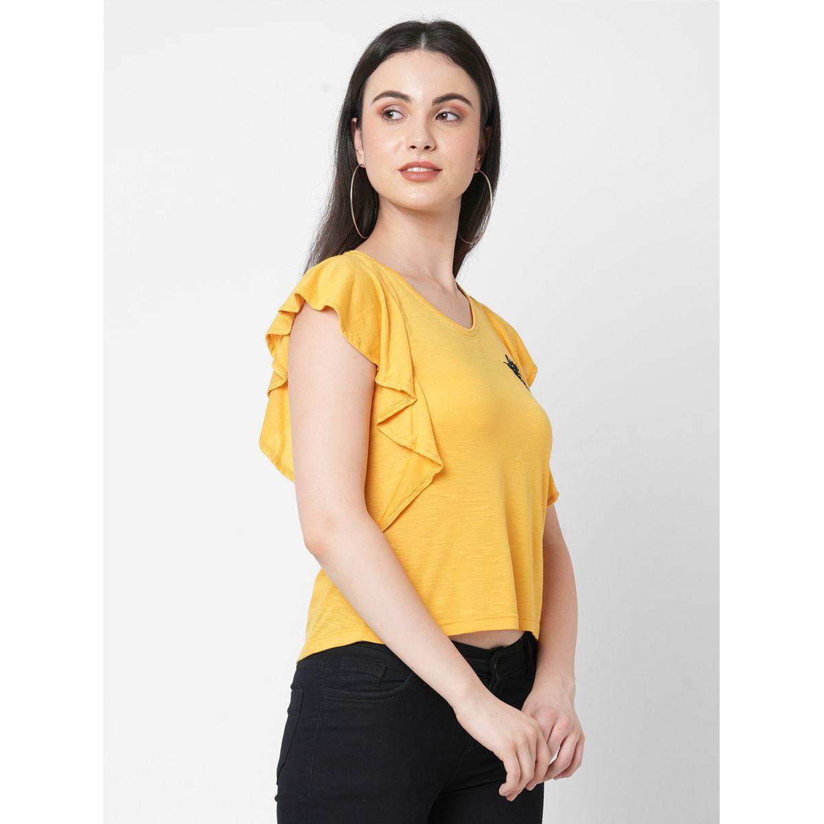 تيشيرت بتفاصيل مُنمقة مع كشكش-women-clothing-tshirts-image-3