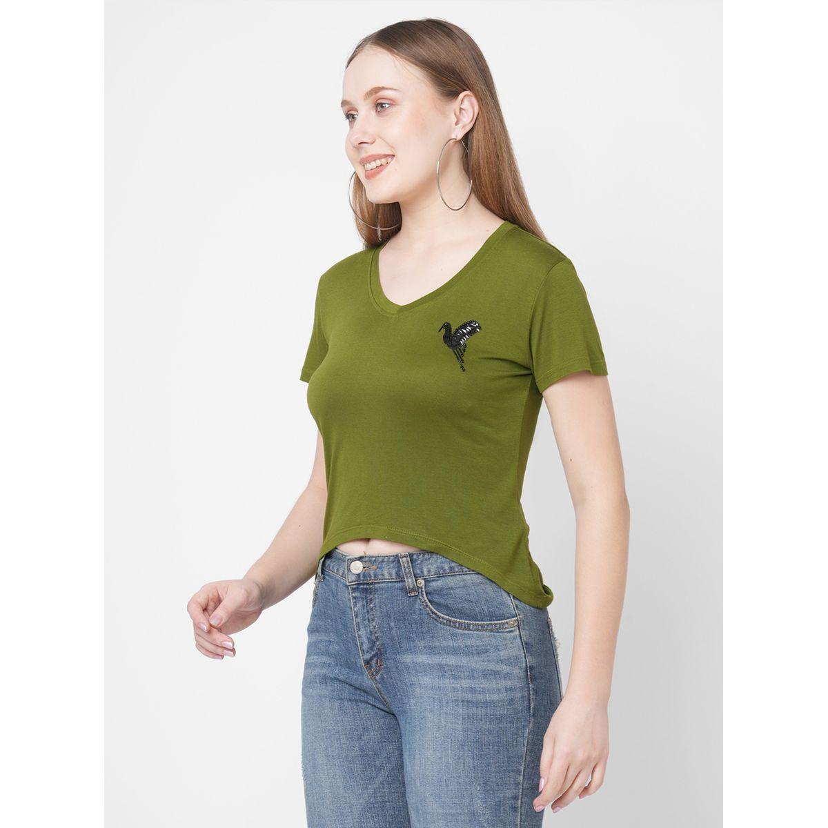 تيشيرت بأكمام قصيرة وتفاصيل مُطرزة-women-clothing-tshirts-image-4
