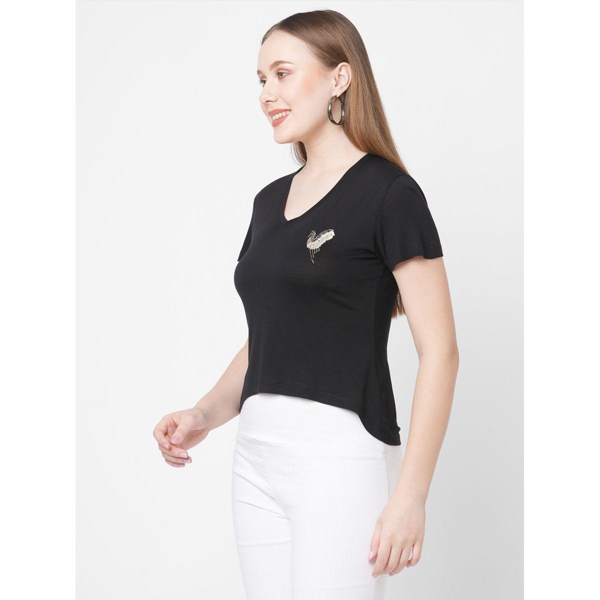 تيشيرت بأكمام قصيرة وتفاصيل مُطرزة-women-clothing-tshirts-image-4