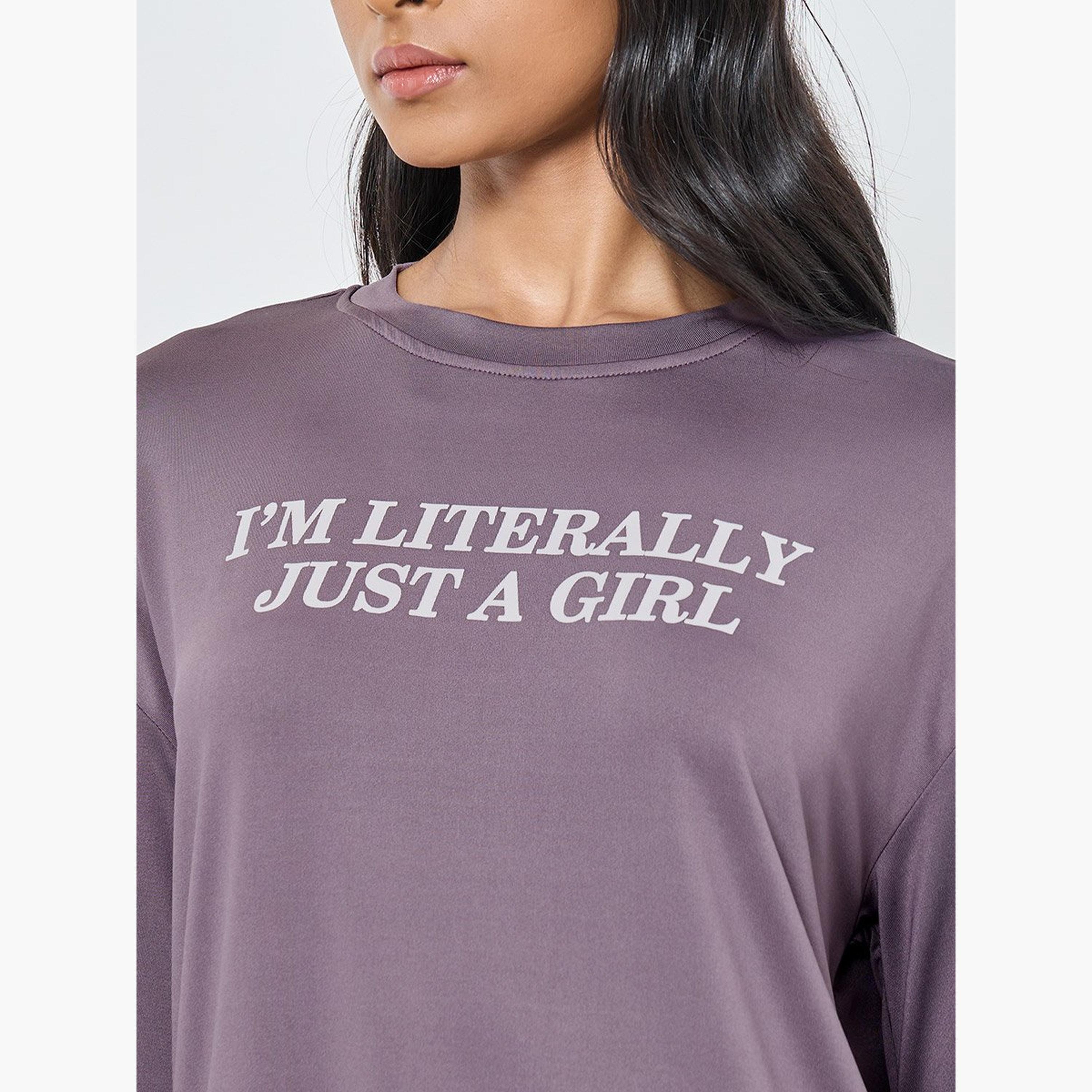 Take Two Purple Slogan Print Oversized T-Shirt-women-clothing-tshirts-image-4