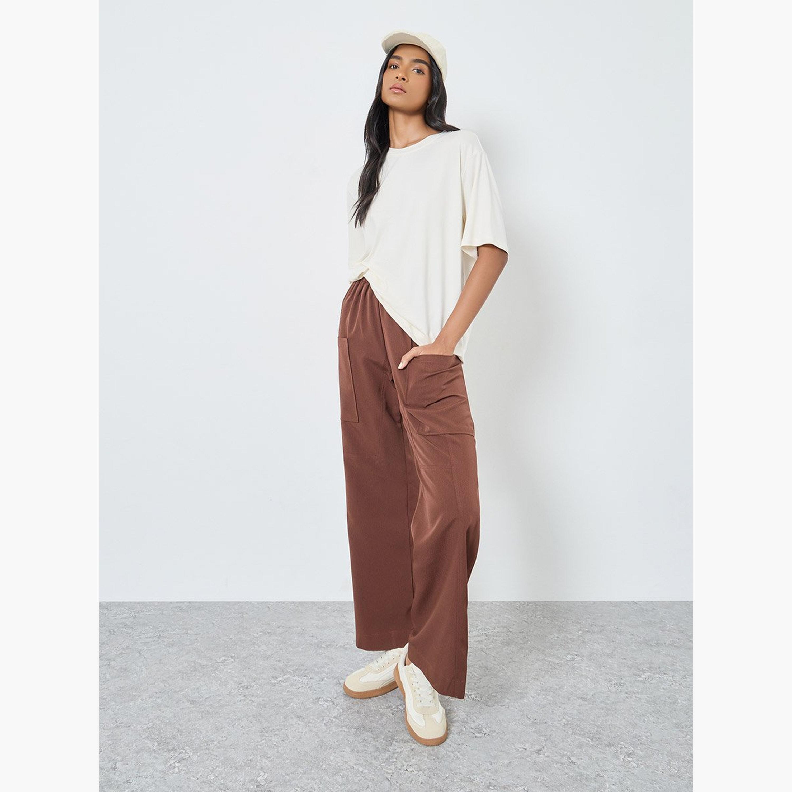 Take Two Women Cream Oversized T-Shirt-women-clothing-tshirts-image-2