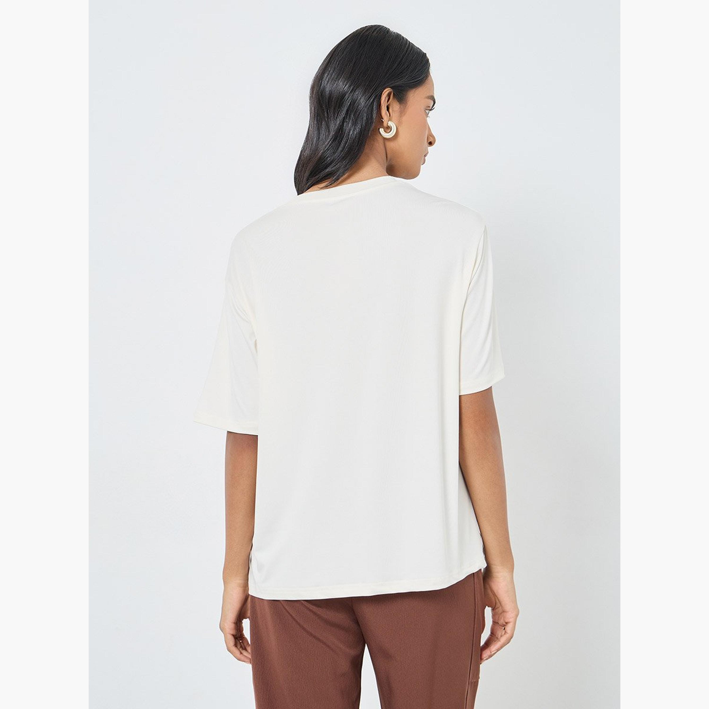 Take Two Women Cream Oversized T-Shirt-women-clothing-tshirts-image-5