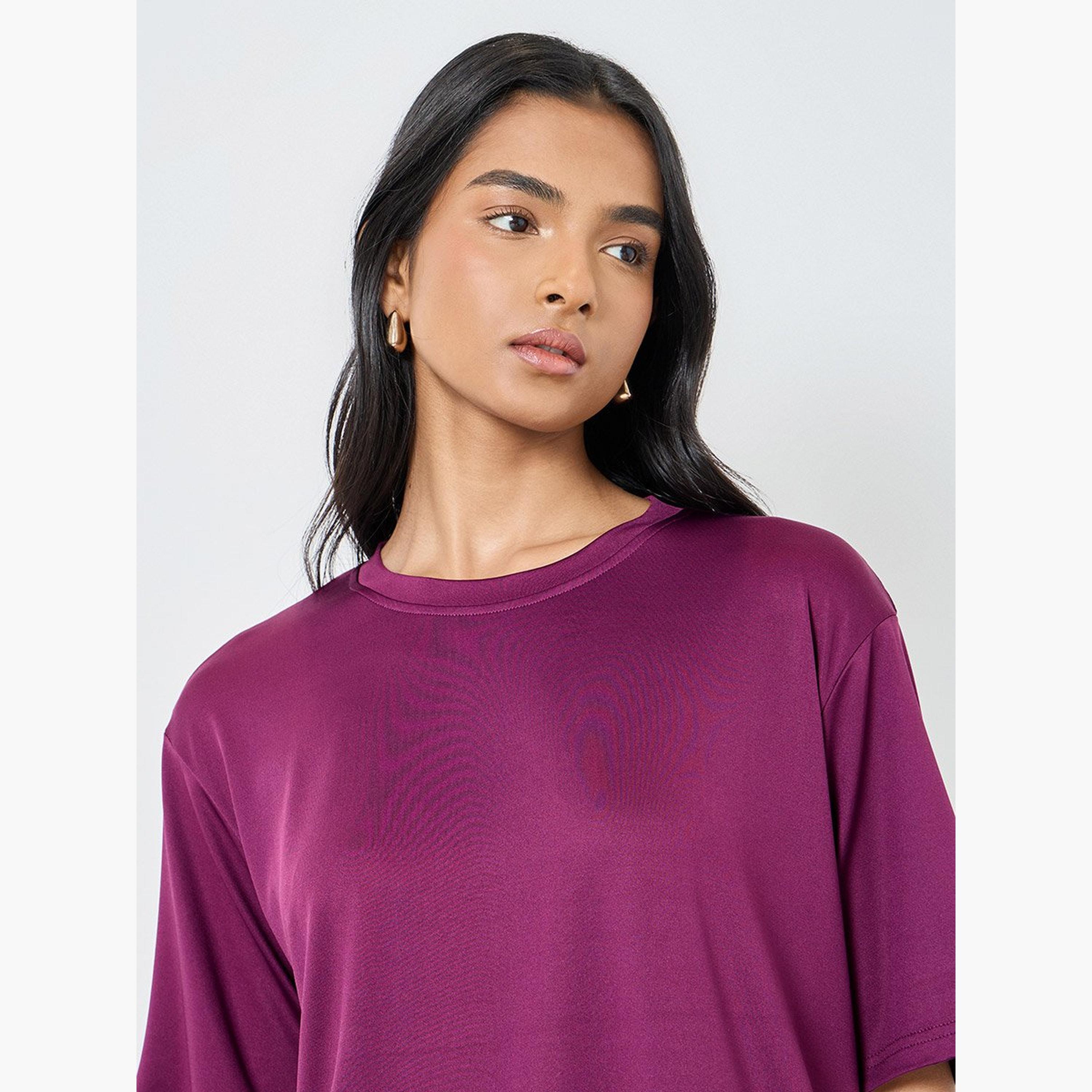 Take Two Women Purple Oversized T-Shirt-women-clothing-tshirts-image-4