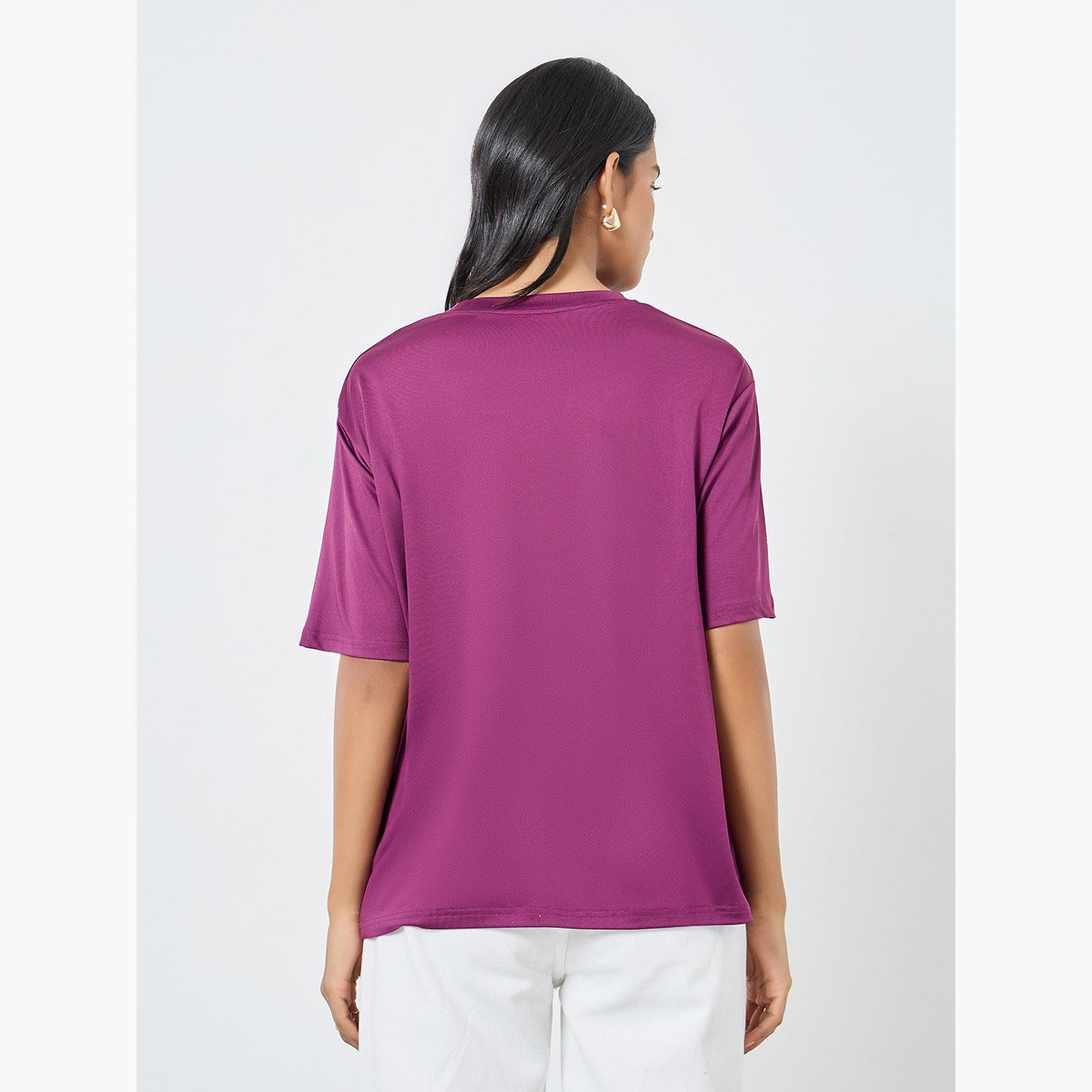 Take Two Women Purple Oversized T-Shirt-women-clothing-tshirts-image-5
