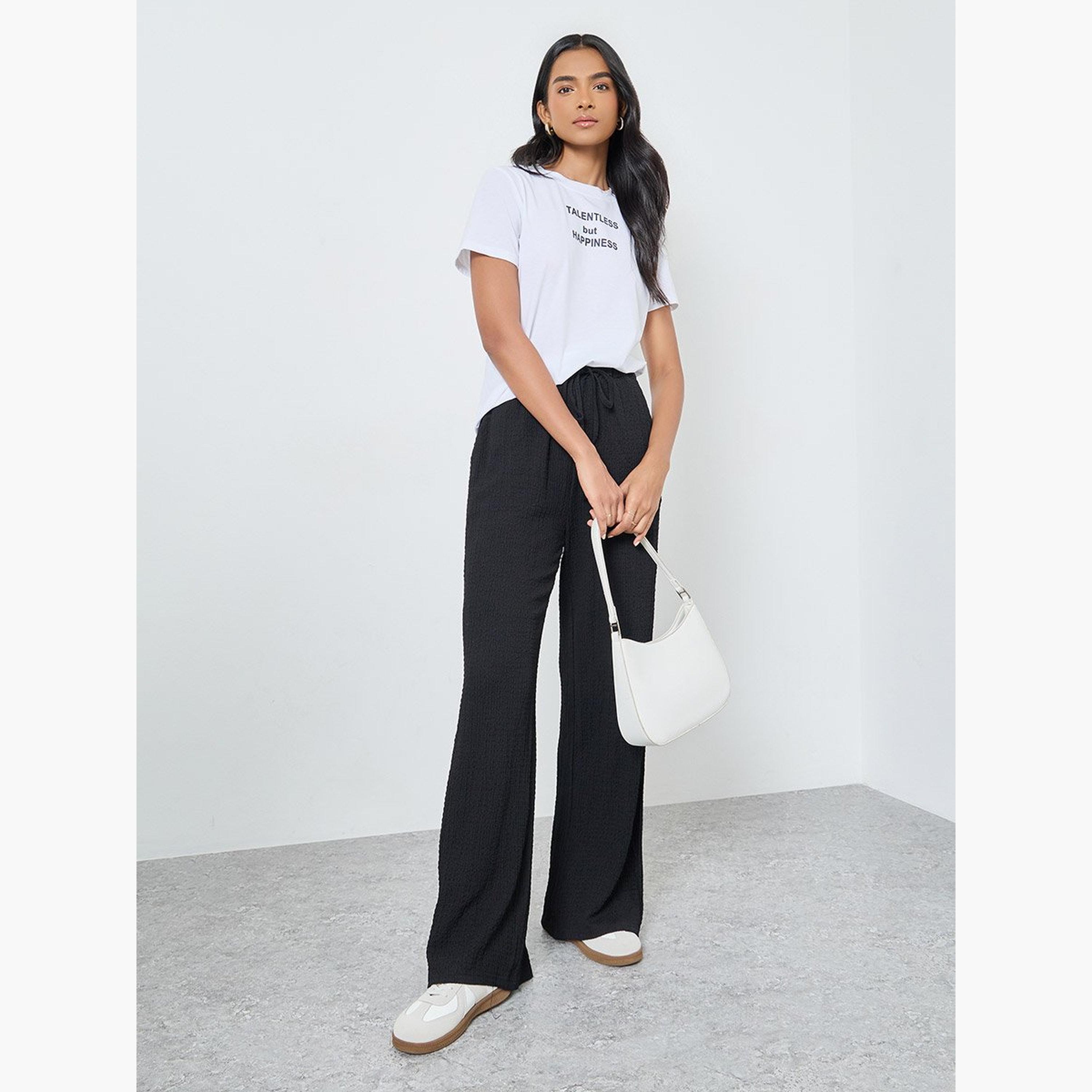 Take Two Women White Slogan Print T-Shirt-women-clothing-tshirts-image-2