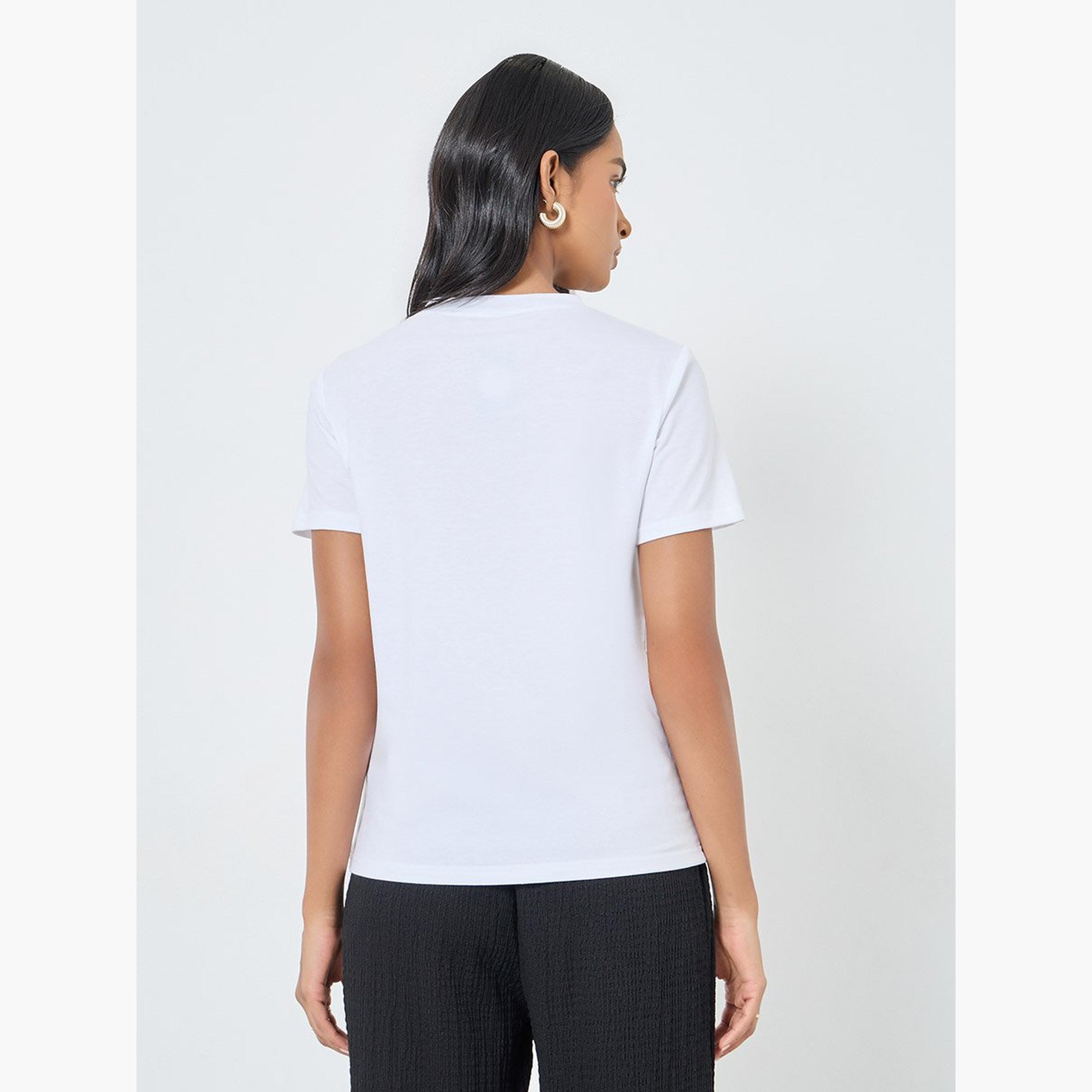 Take Two Women White Slogan Print T-Shirt-women-clothing-tshirts-image-5