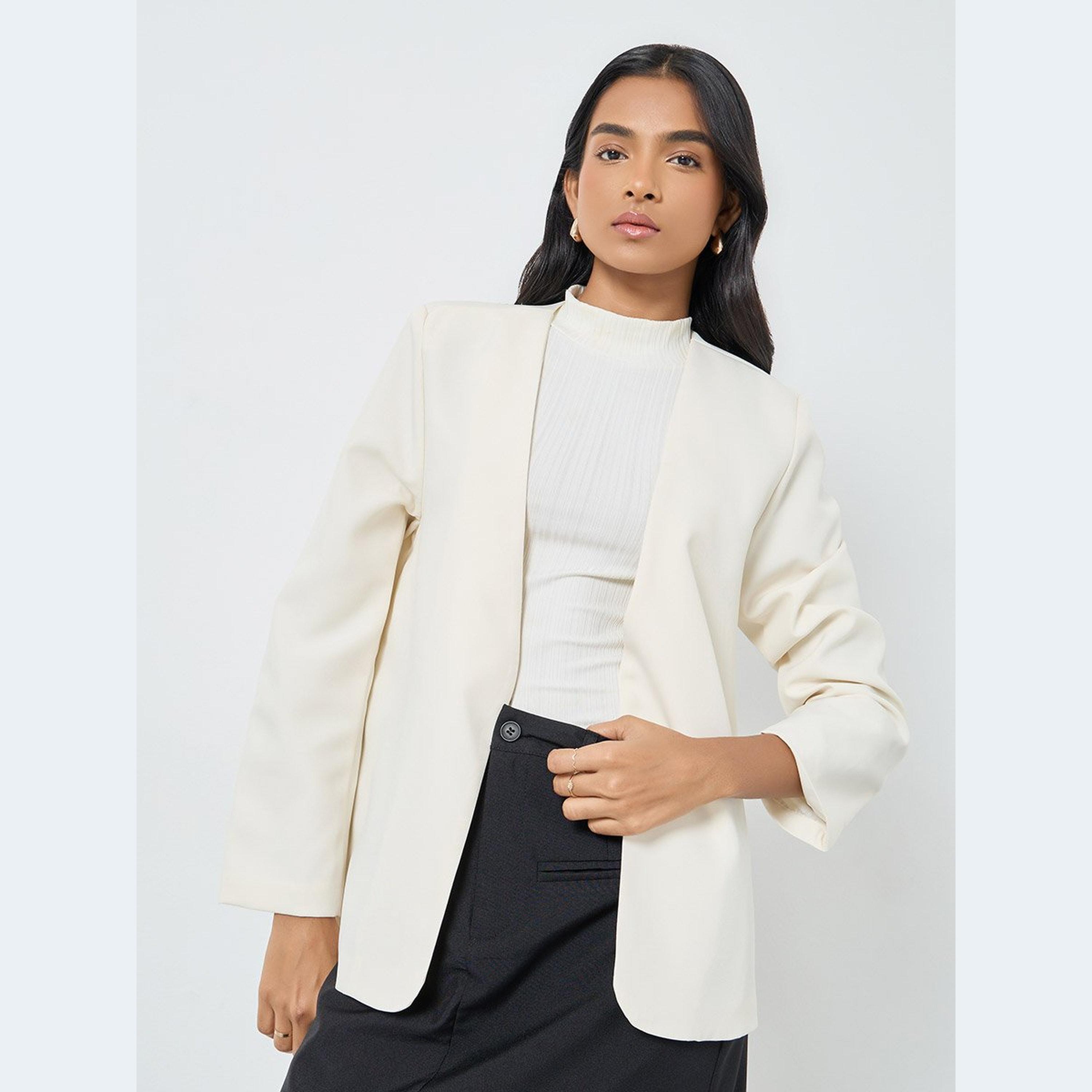 Take Two Cream Edge-to-Edge Regular Fit Blazer-women-clothing-coatsandjackets-blazers-image-3