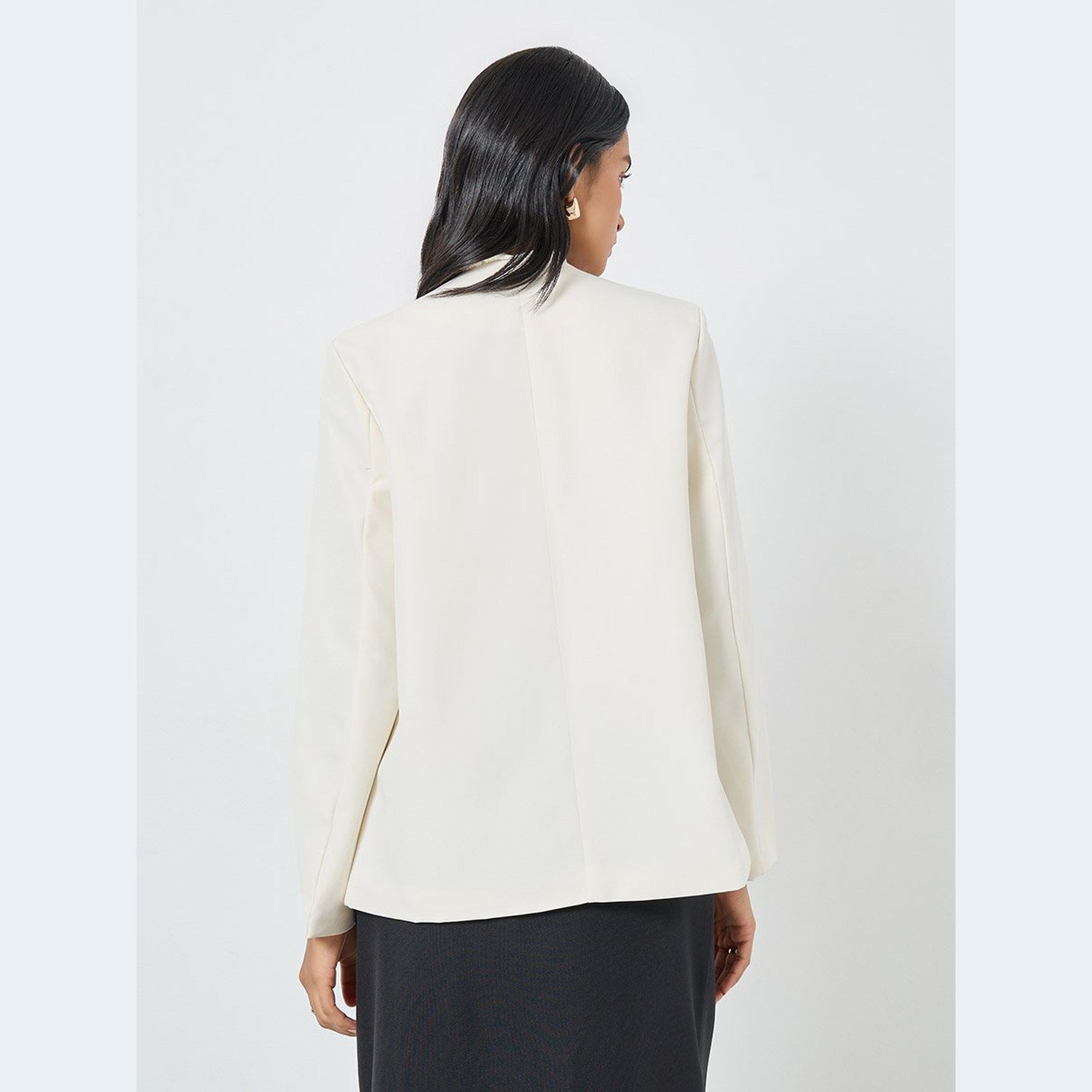 تيك تو - بليزر كريمي بقصّة عادية من الحافة إلى الحافة-women-clothing-coatsandjackets-blazers-image-5
