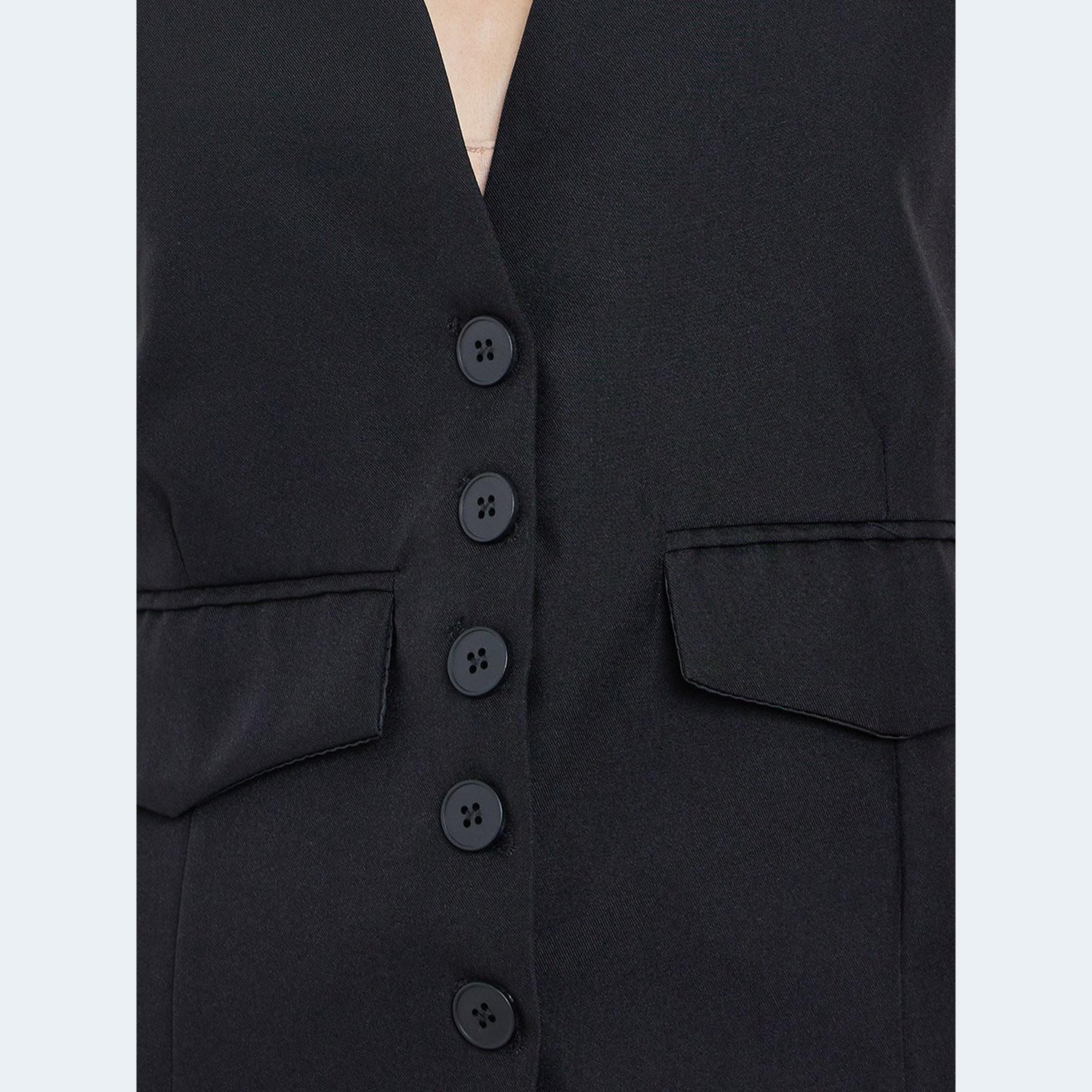 Take Two Women Black Buttoned Waistcoat-women-clothing-coatsandjackets-waistcoats-image-3
