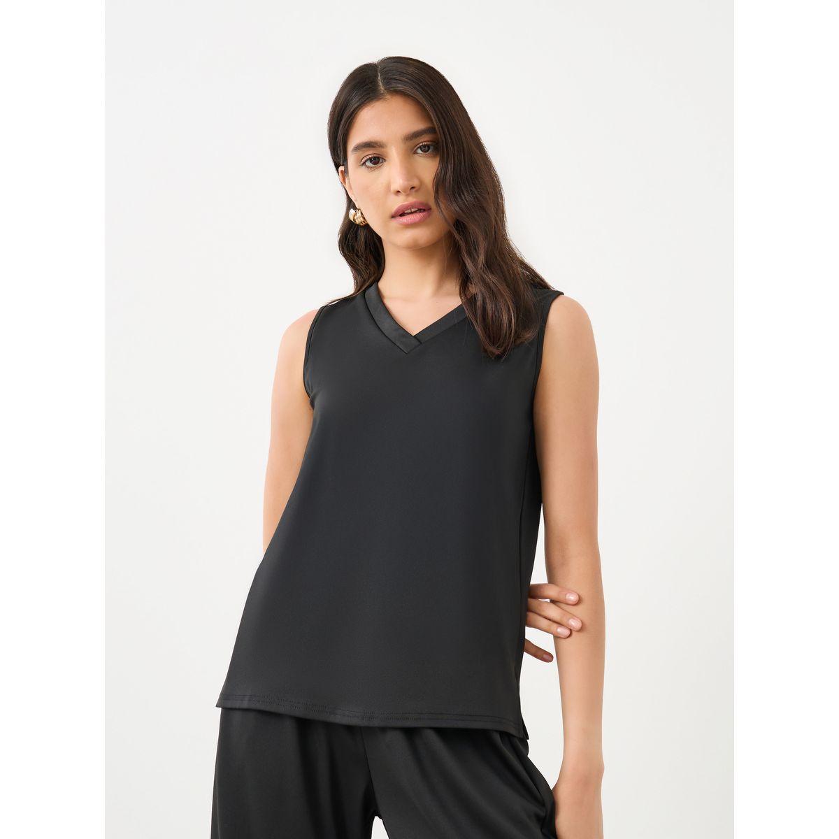 طقم منسق من بنطال وبلوزة بدون أكمام-women-clothing-coordsets-image-3