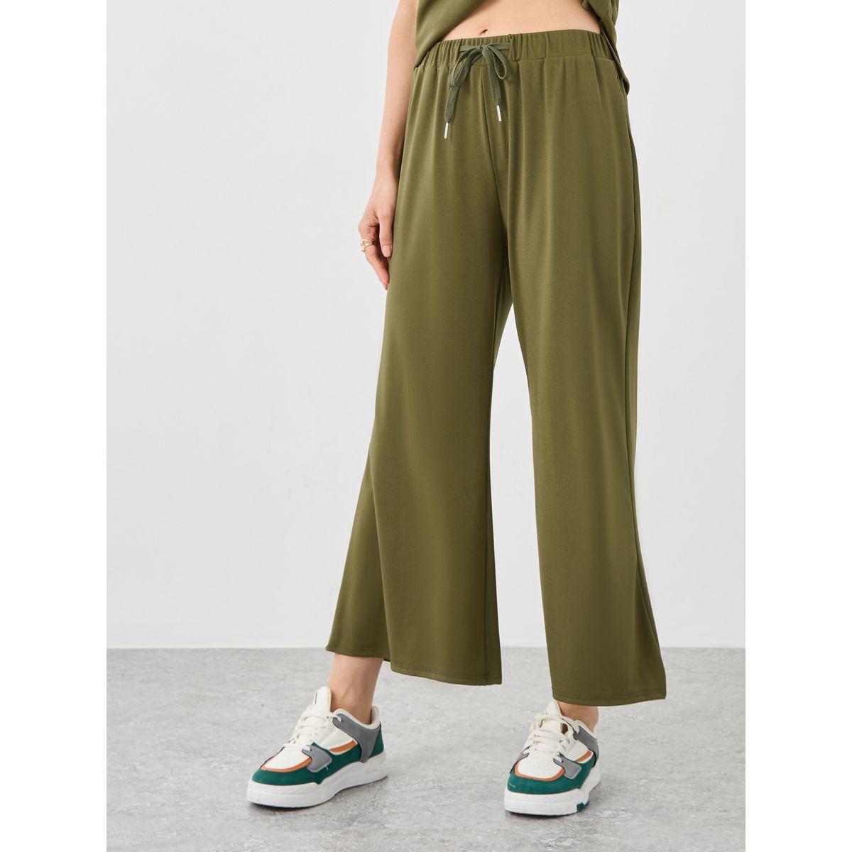 Styli Women Khaki Sleeveless Top and Pants Co-Ords-women-clothing-coordsets-image-5