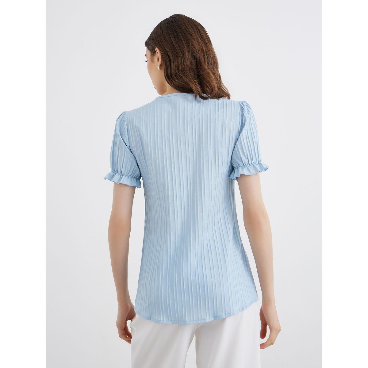 بلوزة بأكمام منفوخة مع تفاصيل دانتيل-women-clothing-shirtsandblouses-blouses-image-5