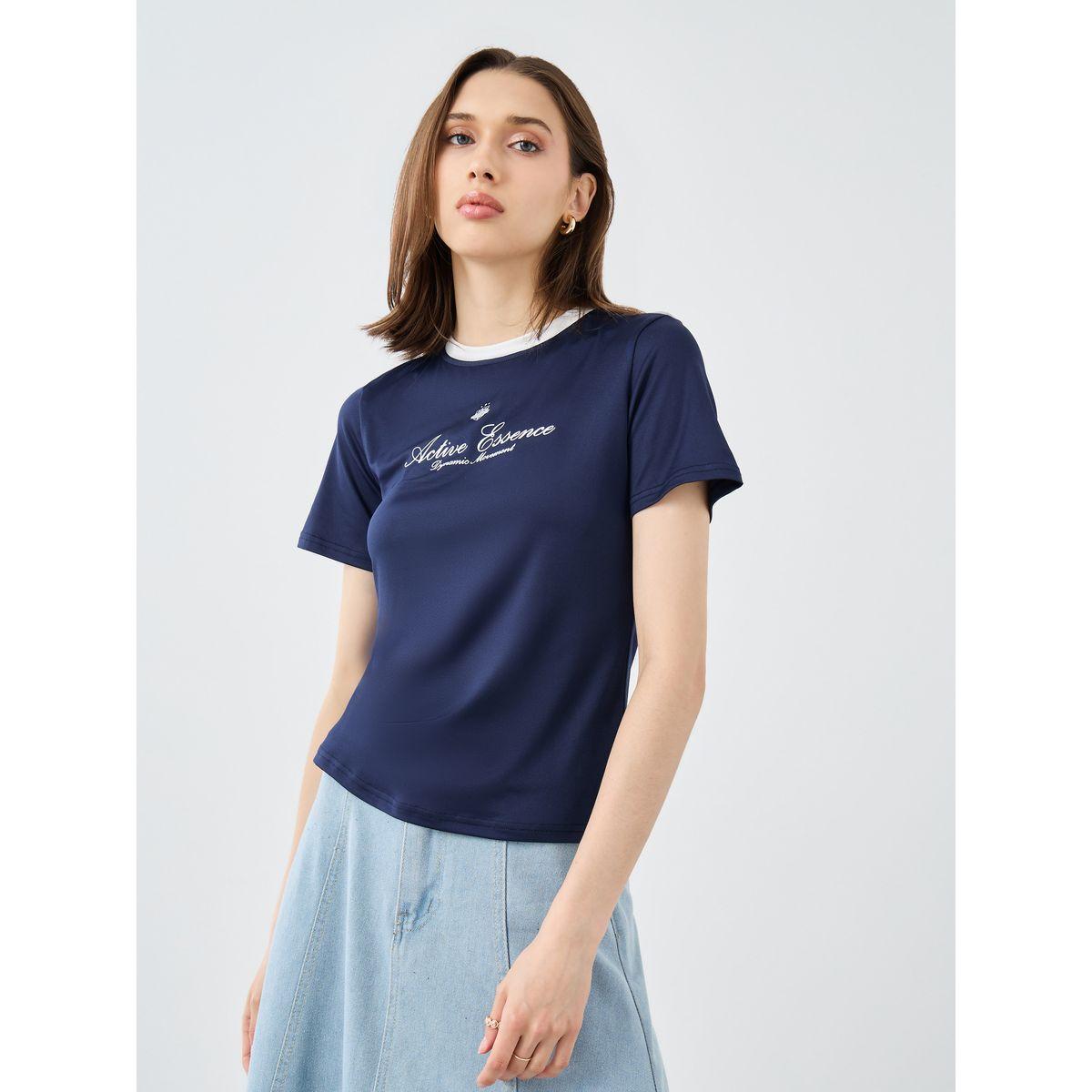 Styli Slogan Print Regular Fit T-Shirt-women-clothing-tshirts-image-2