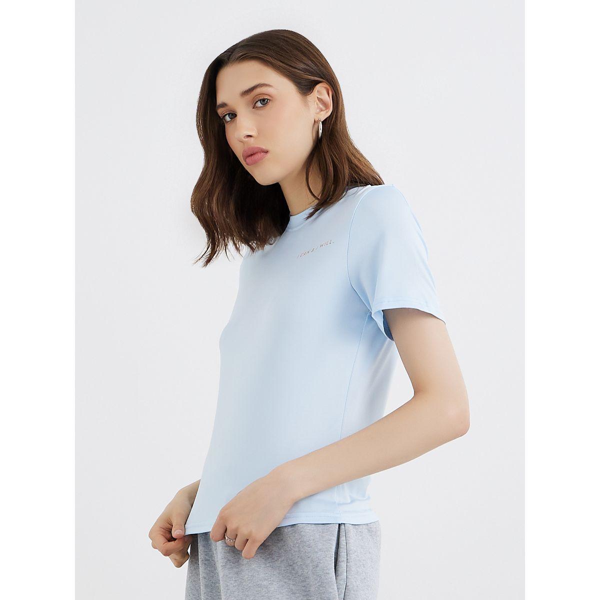 Styli Slogan Print Regular Fit Round Neck T-Shirt-women-clothing-tshirts-image-2