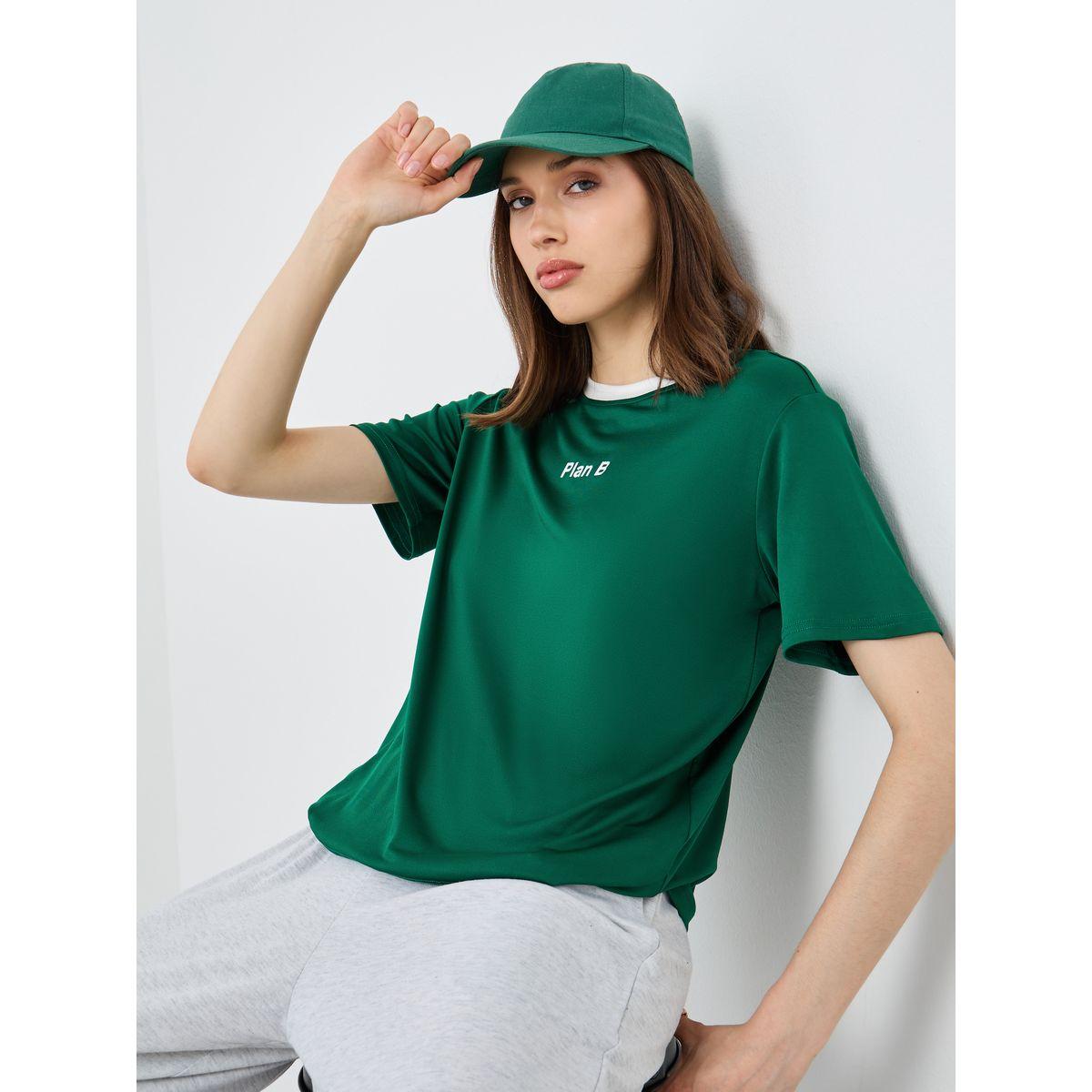 Styli Slogan Print Regular Fit T-Shirt-women-clothing-tshirts-image-1