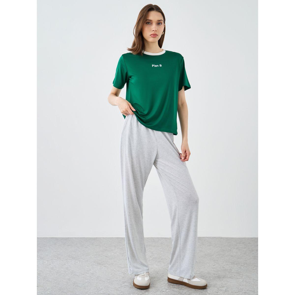 Styli Slogan Print Regular Fit T-Shirt-women-clothing-tshirts-image-2