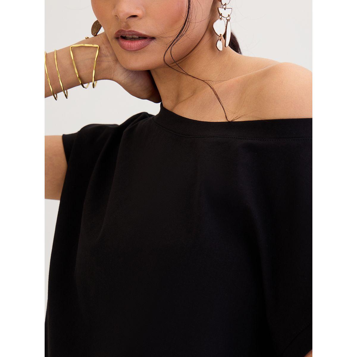 طقم منسق من بنطال وبلوزة بياقة غير متماثلة-women-clothing-coordsets-image-4