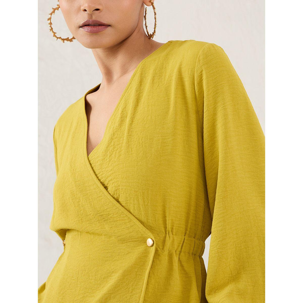 Femmella Solid Wrap Top and Straight Pants Co-Ords-women-clothing-coordsets-image-4
