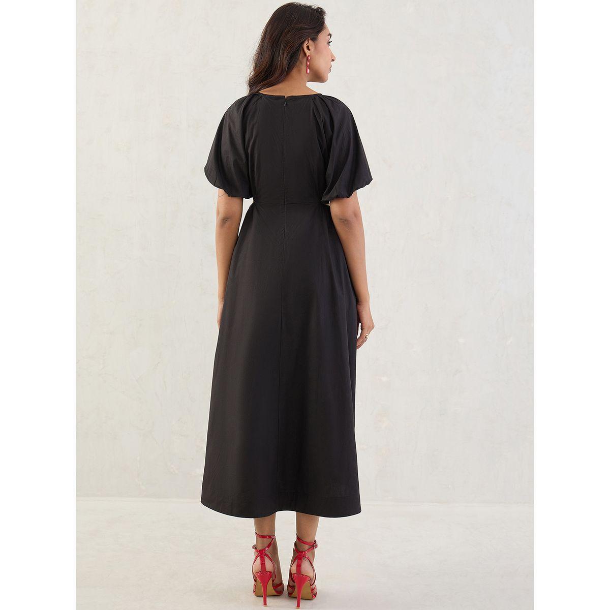 فستان طويل سادة بتفاصيل فتحات-women-clothing-dresses-image-2