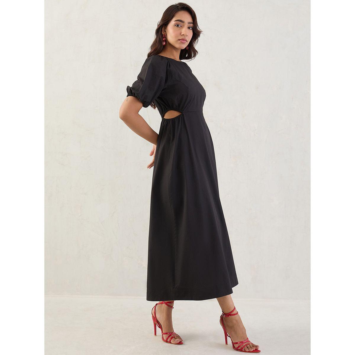 فستان طويل سادة بتفاصيل فتحات-women-clothing-dresses-image-3