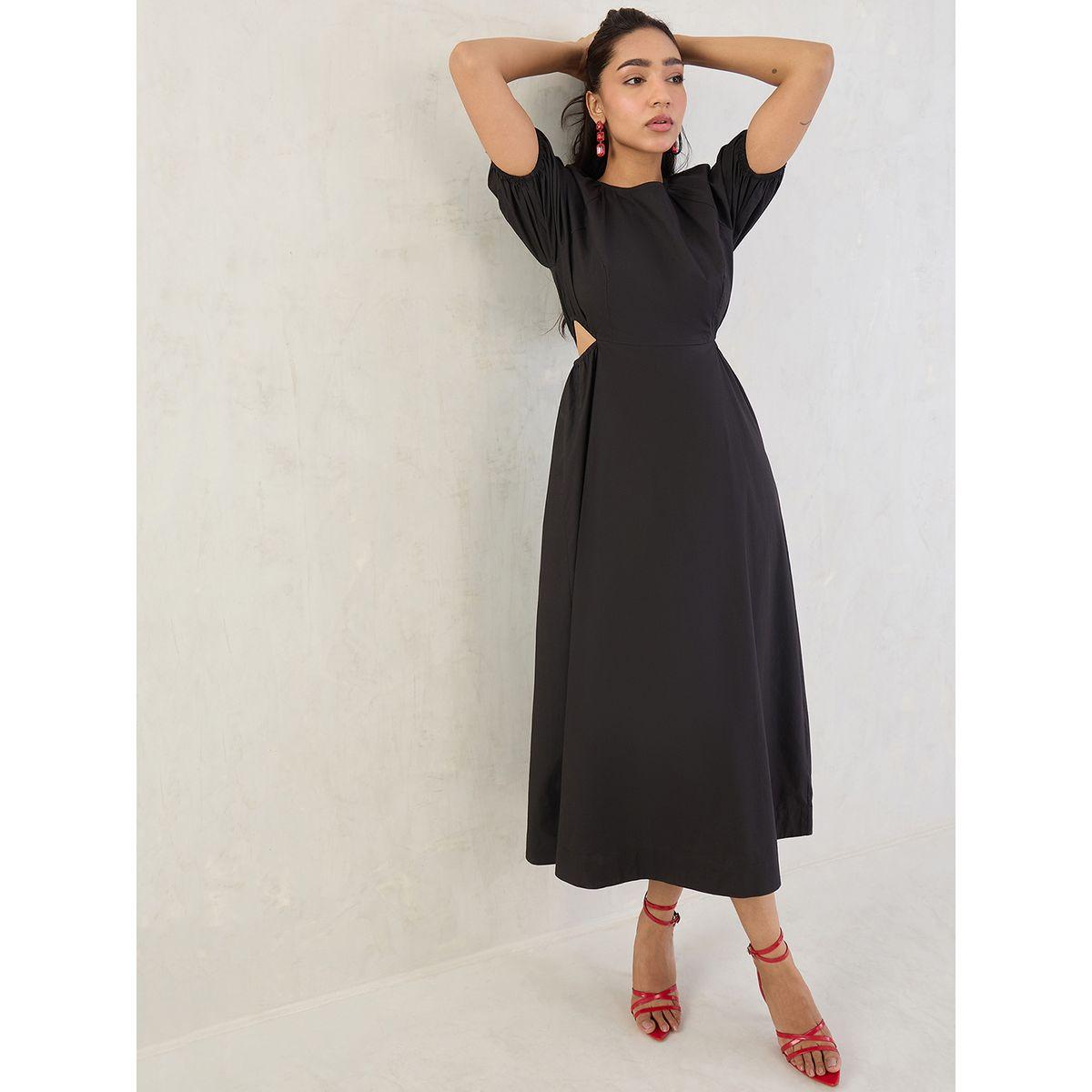 فستان طويل سادة بتفاصيل فتحات-women-clothing-dresses-image-5