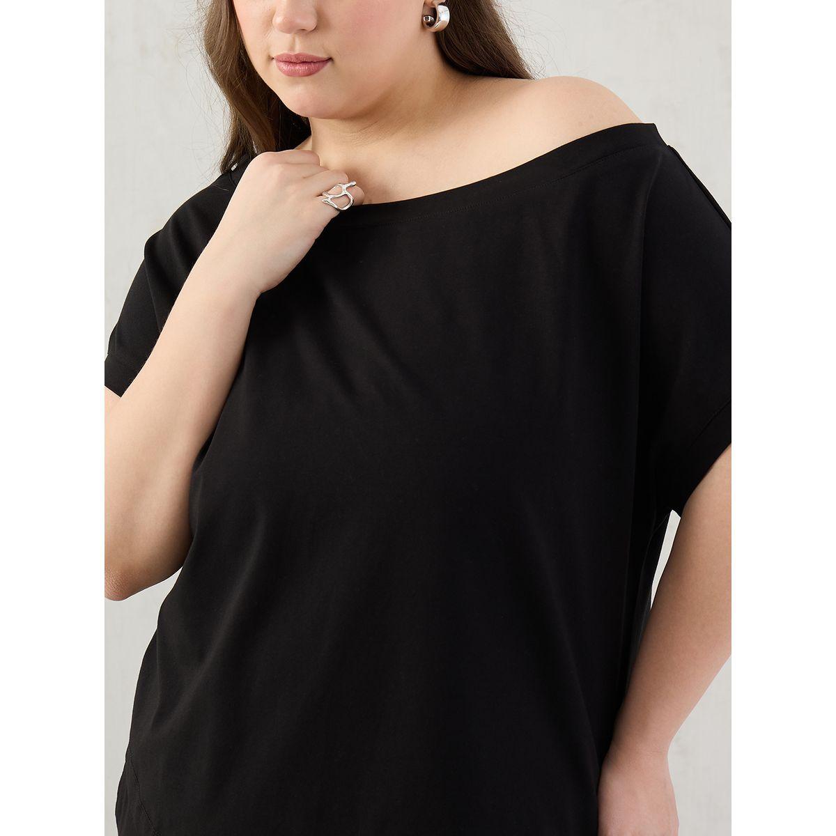 Femmella Plus Top with Asymmetric Neck and Pants Co-Ords-women-clothing-dresses-image-4