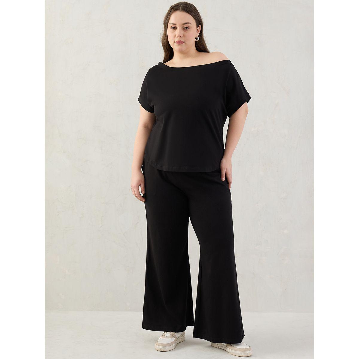 طقم منسق من بنطال وبلوزة بمقاس كبير-women-clothing-dresses-image-7