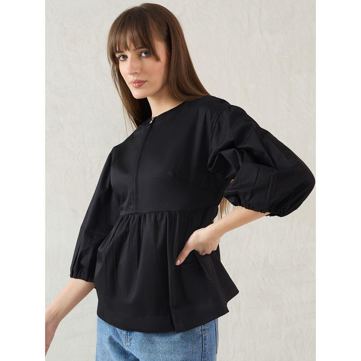 بلوزة قطنية بتفاصيل سحاب-women-clothing-shirtsandblouses-blouses-image-3