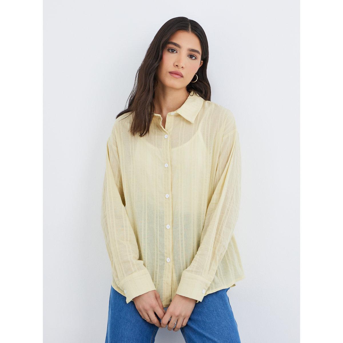Styli Textured Casual Oversized Shirt-women-clothing-shirtsandblouses-shirts-image-2