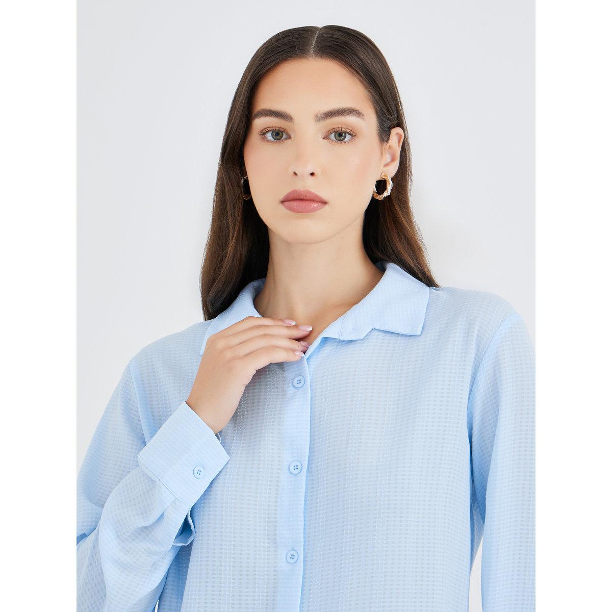 Styli Texture Long Sleeve Regular Fit Shirt-women-clothing-shirtsandblouses-shirts-image-3