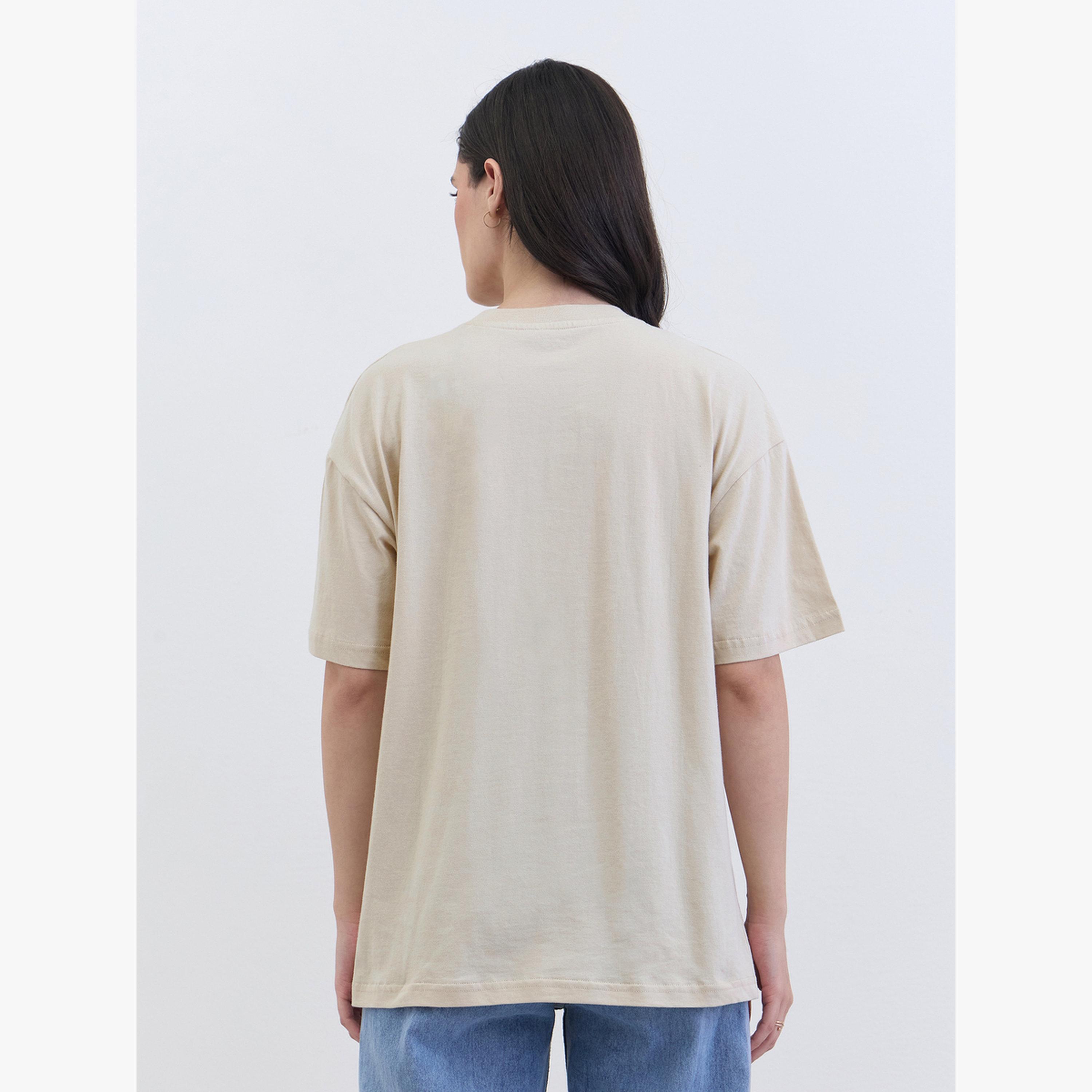 تيشيرت واسع بطبعة بارزة-women-clothing-tshirts-image-5