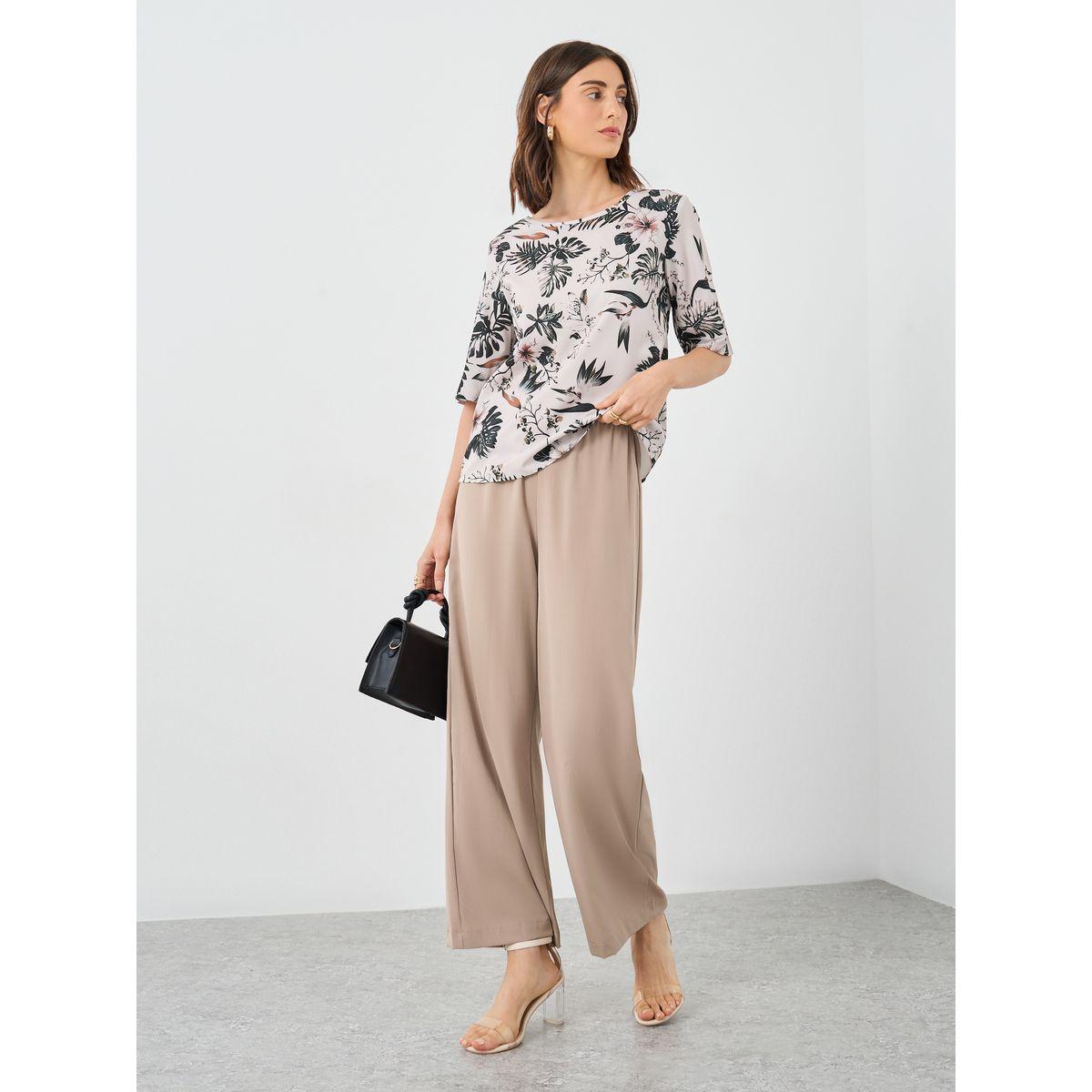 Styli Women Floral Top and Wide Leg Pants Co-Ords-women-clothing-coordsets-image-1