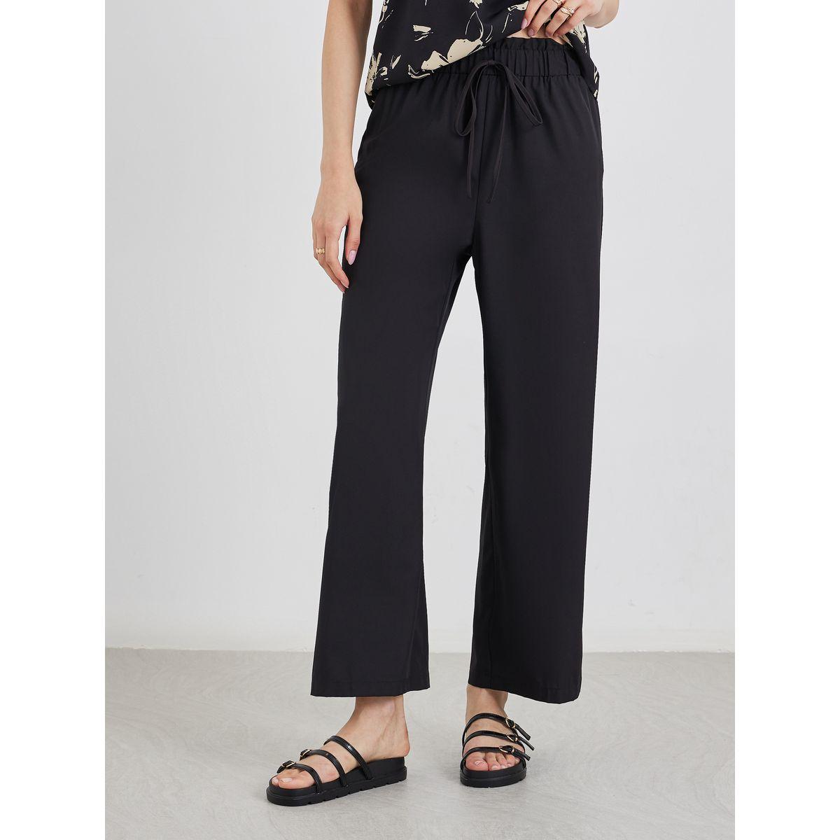 Styli Black Floral Blouse and Pants Co-Ords-women-clothing-coordsets-image-5