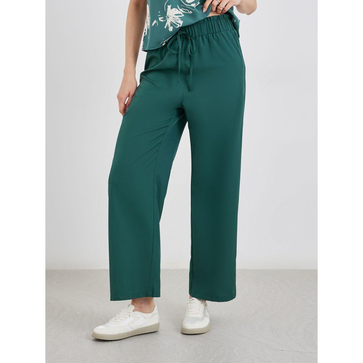 طقم منسق من بنطال وبلوزة بطبعة زهور-women-clothing-coordsets-image-2