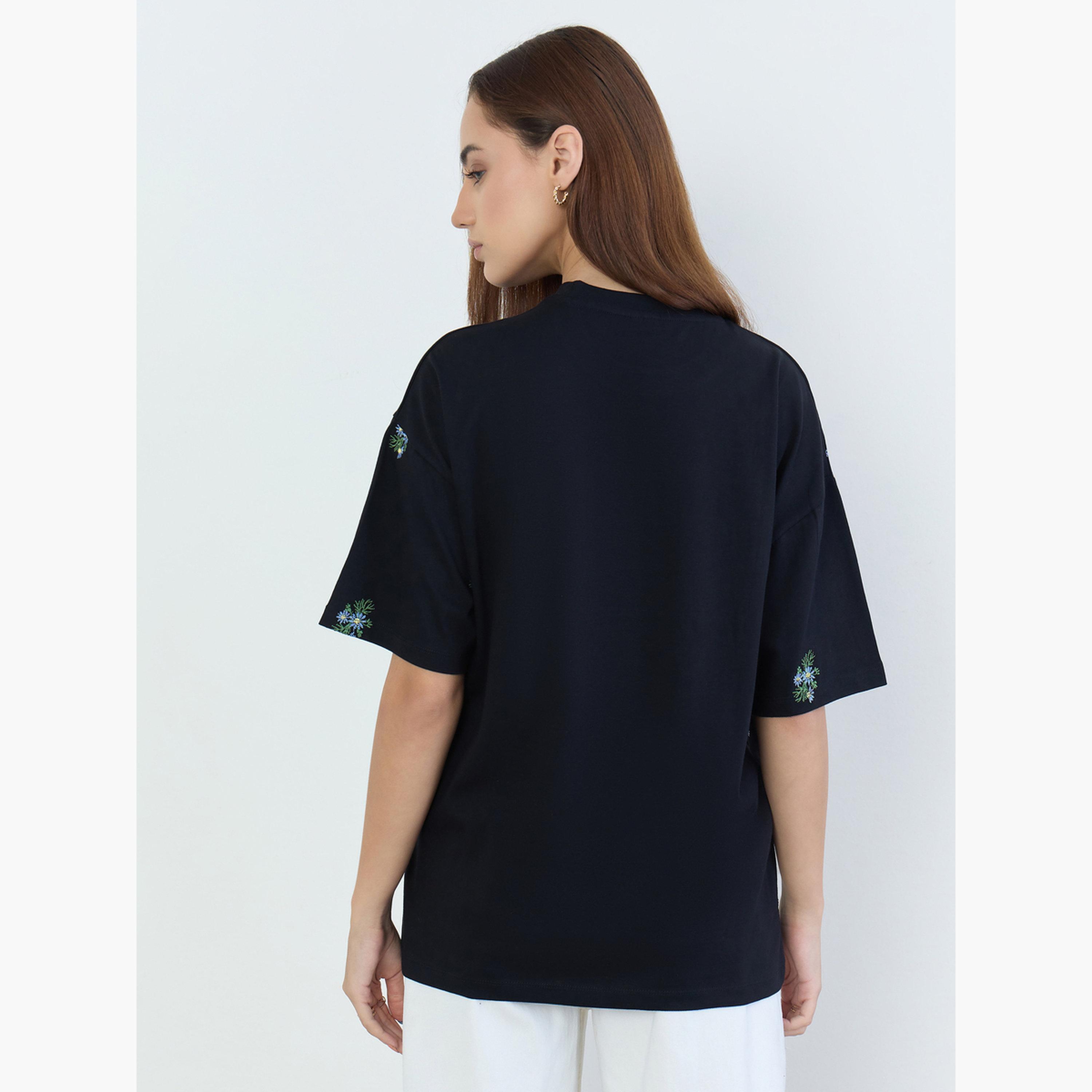 Styli Embroidered Floral Oversized T-Shirt-women-clothing-tshirts-image-5