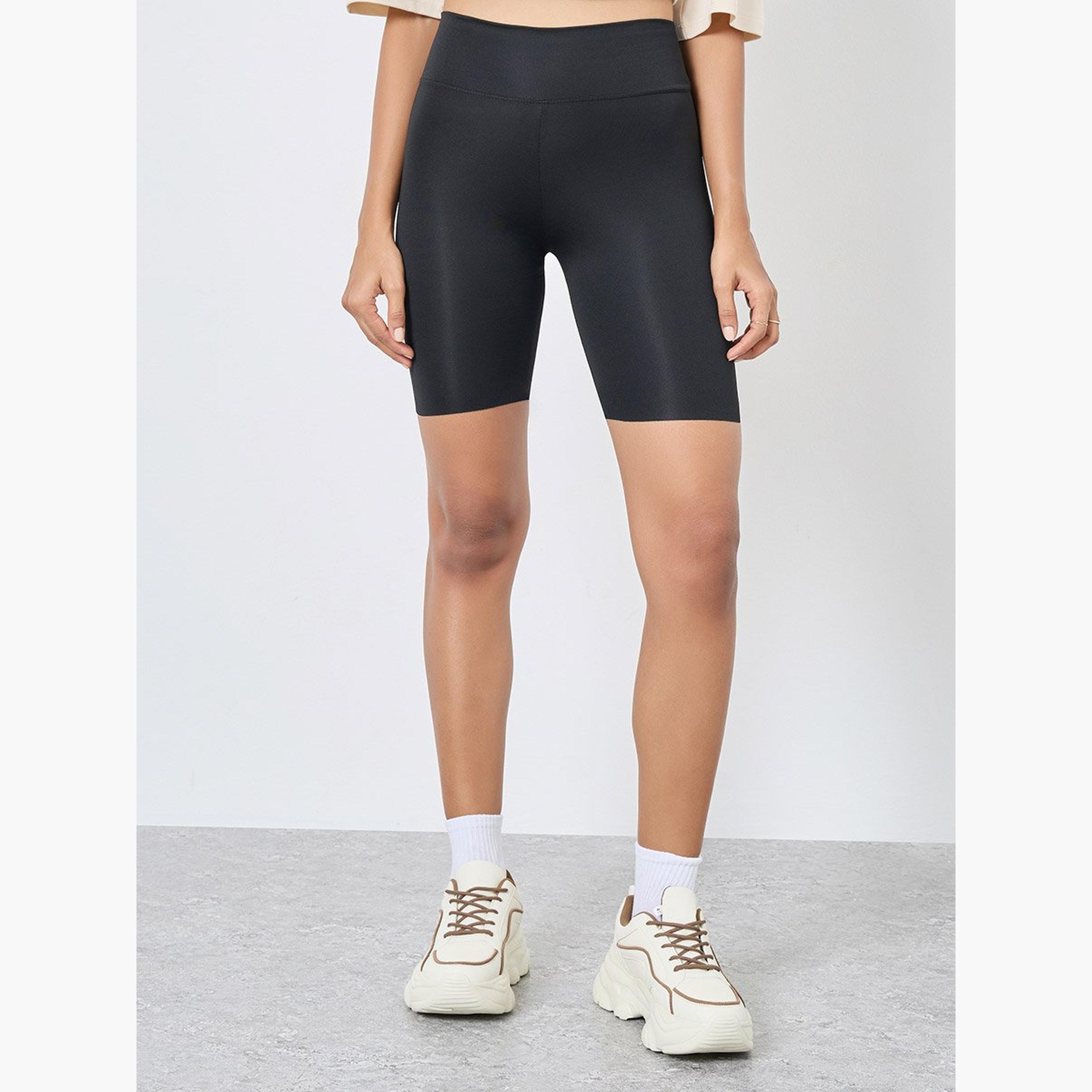 تيك تو - شورت ضيق سادة-women-clothing-bottoms-shorts-image-1