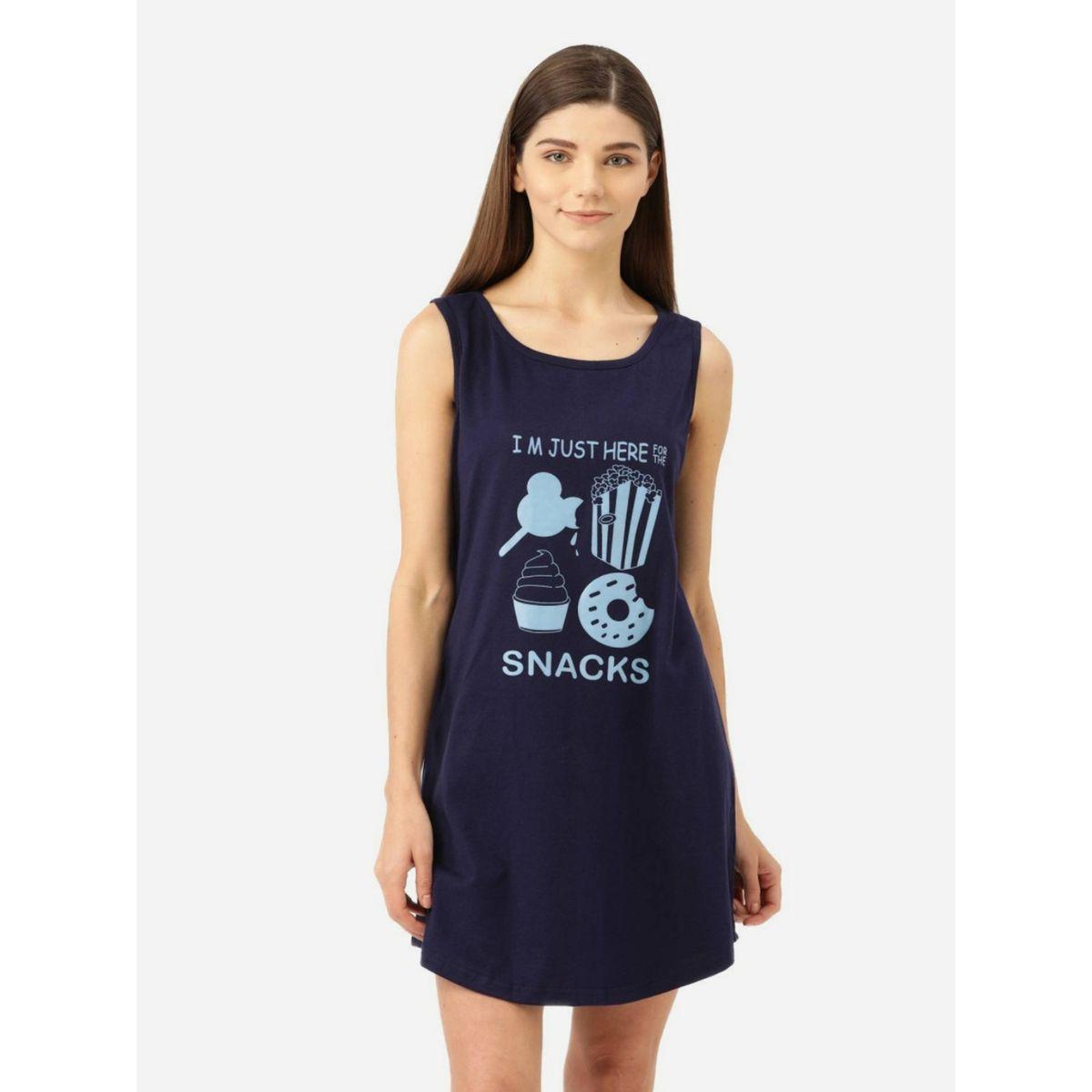 KLAMOTTEN X Styli Graphic Cotton Blend Sleep T-Shirt Dress-women-clothing-nightwear-nighties-image-4