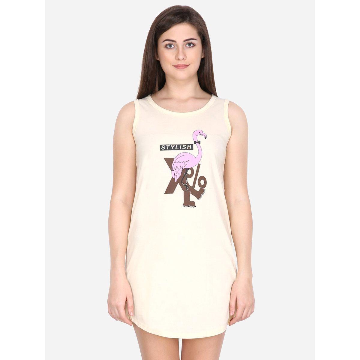KLAMOTTEN X Styli KLAMOTTEN X Styli Printed Cotton Blend Sleepshirt-women-clothing-nightwear-nighties-image-1