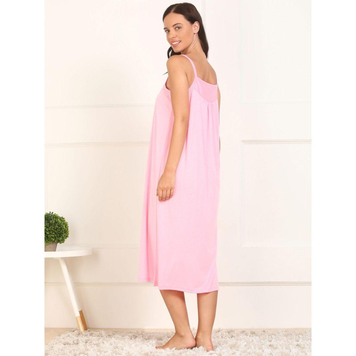 قميص نوم بحمالات رفيعة وتفاصيل دانتيل-women-clothing-nightwear-nighties-image-3