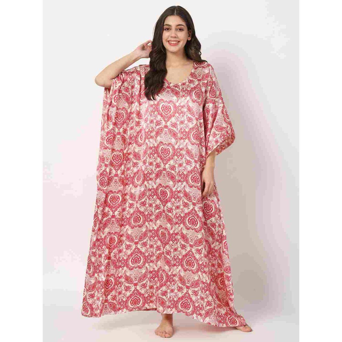 قميص نوم قفطان بطبعة بيزلي-women-clothing-nightwear-nighties-image-1