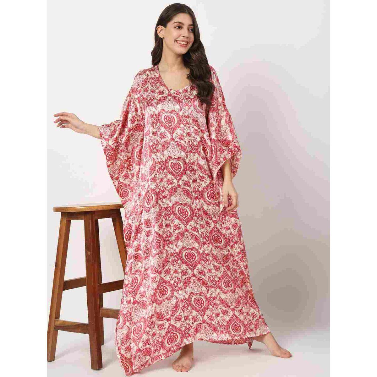 قميص نوم قفطان بطبعة بيزلي-women-clothing-nightwear-nighties-image-5